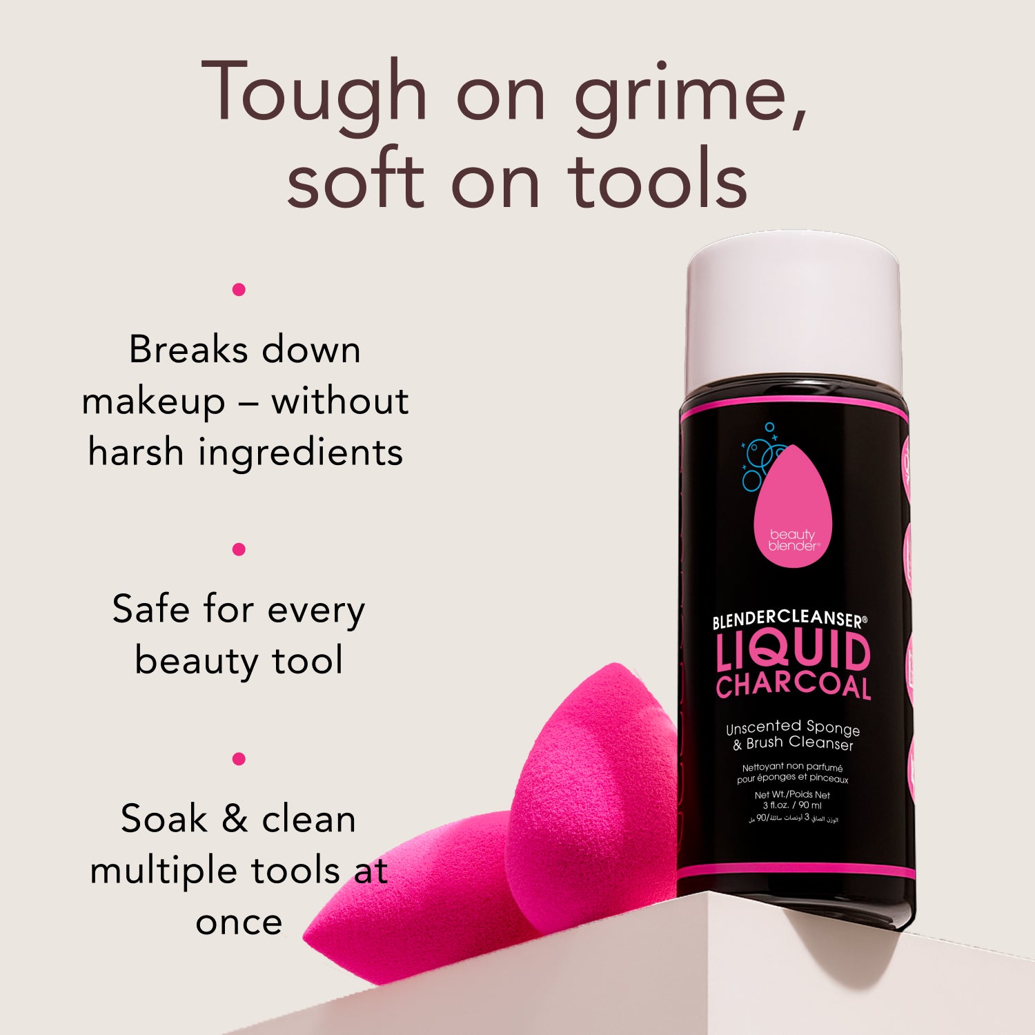 Beautyblender Blendercleanser Liquid Charcoal nettoyant éponge et pinceau liquide sans parfum