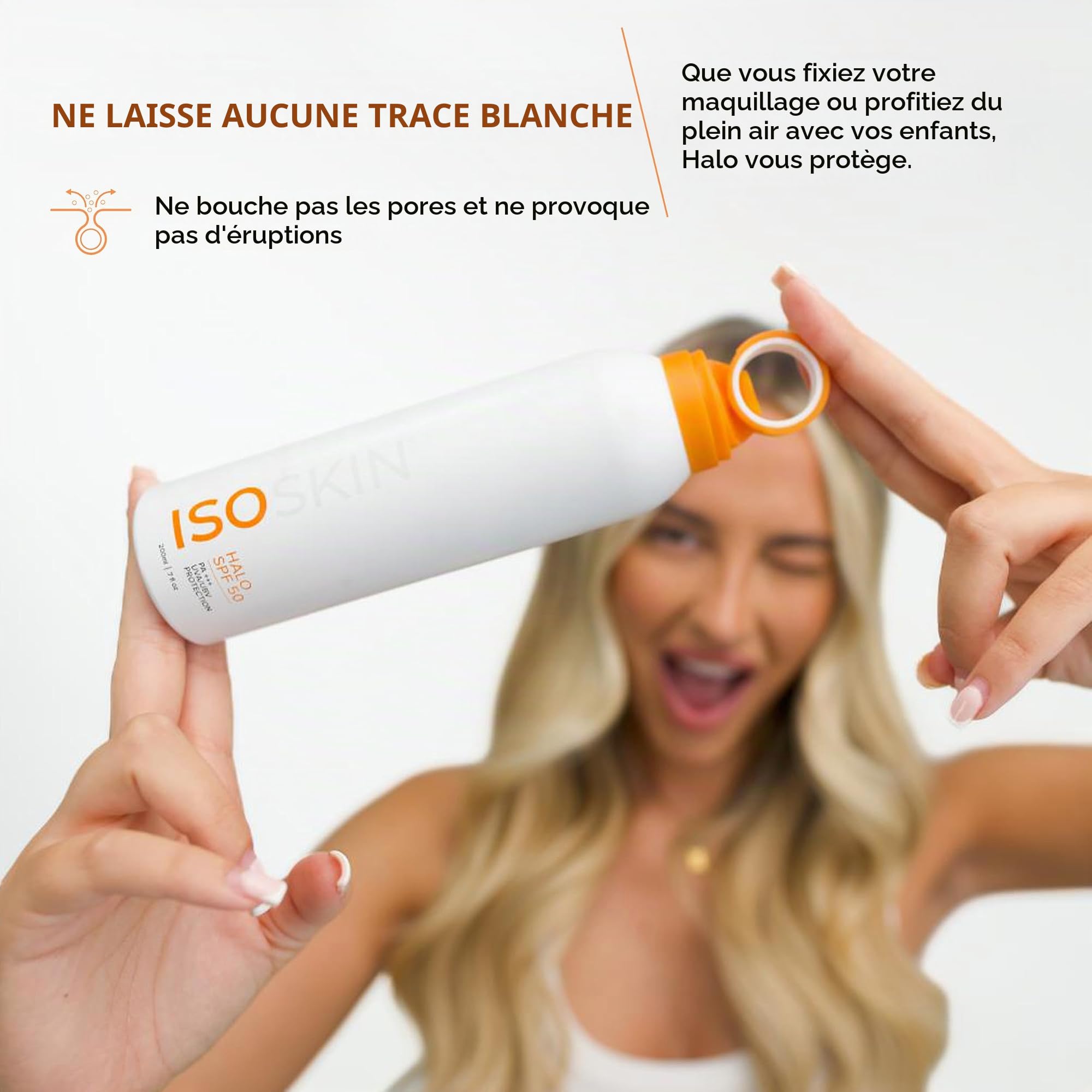 TYVEK ISOCLEAN Makeup Accessories IsoSkin Halo SPF 50 spray solaire visage résistant à l’eau