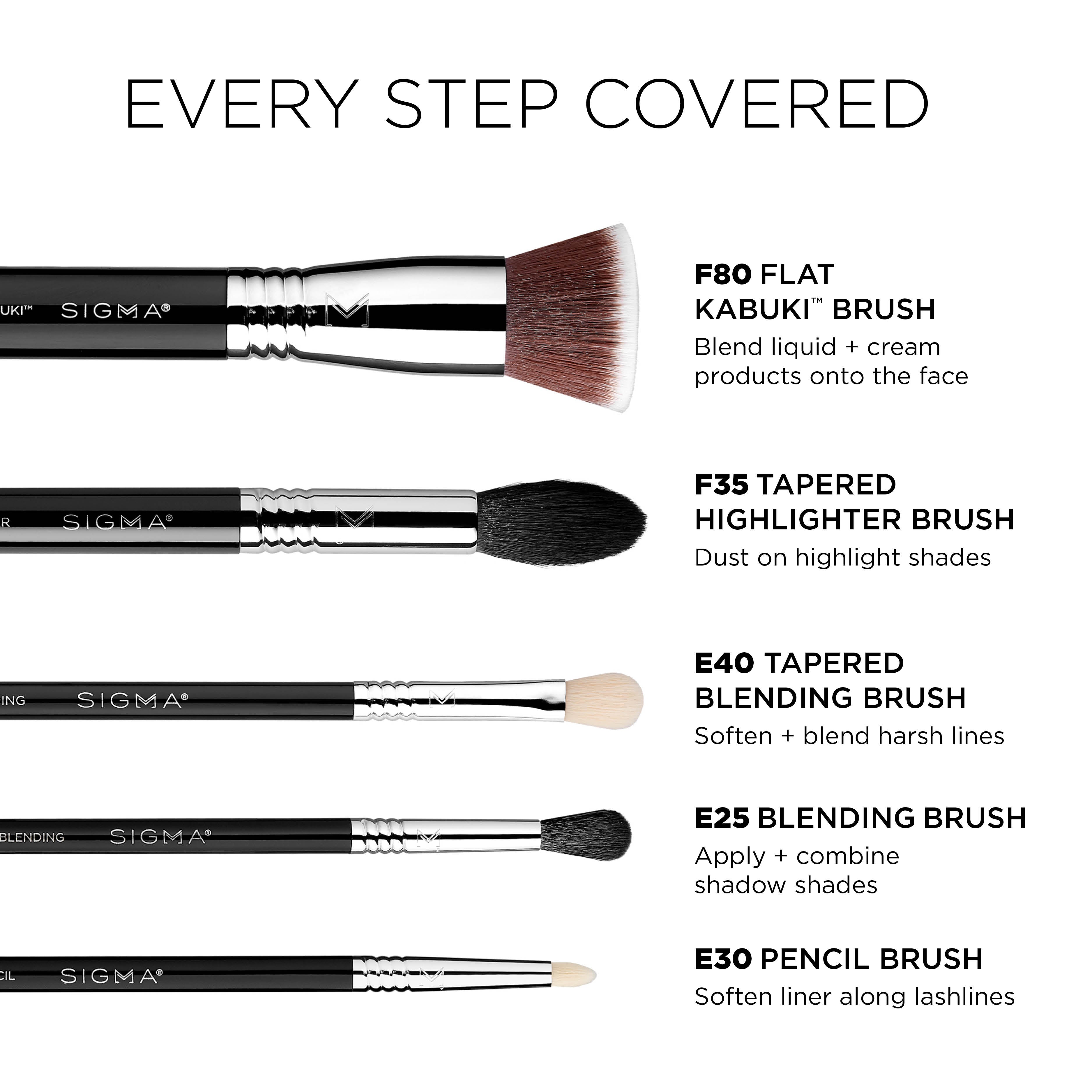 Sigma Brush Sets Most-Wanted Brush Set kit de 5 pinceaux synthétiques