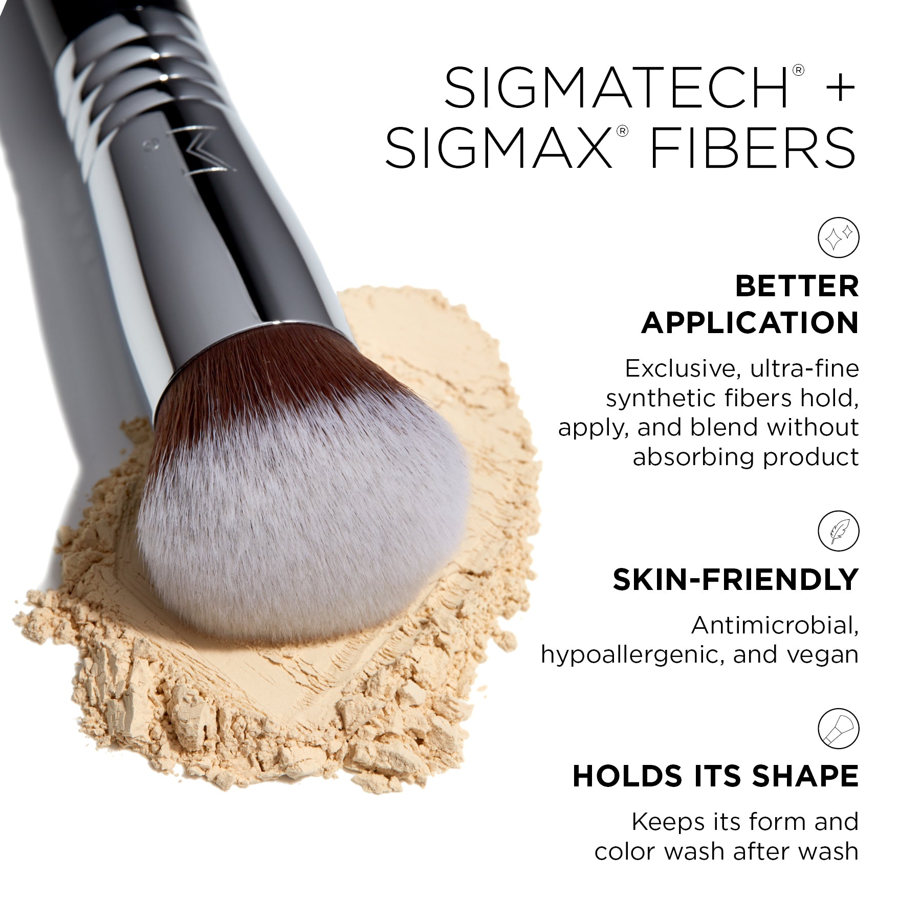 Sigma Face Brushes F82 Round Kabuki™ Brush pinceau kabuki rond