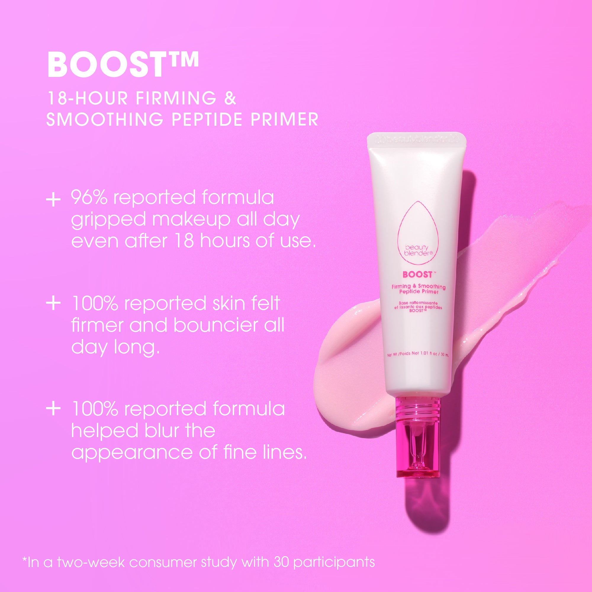 Beautyblender Boost primer peptides et céramides tenue 18 h