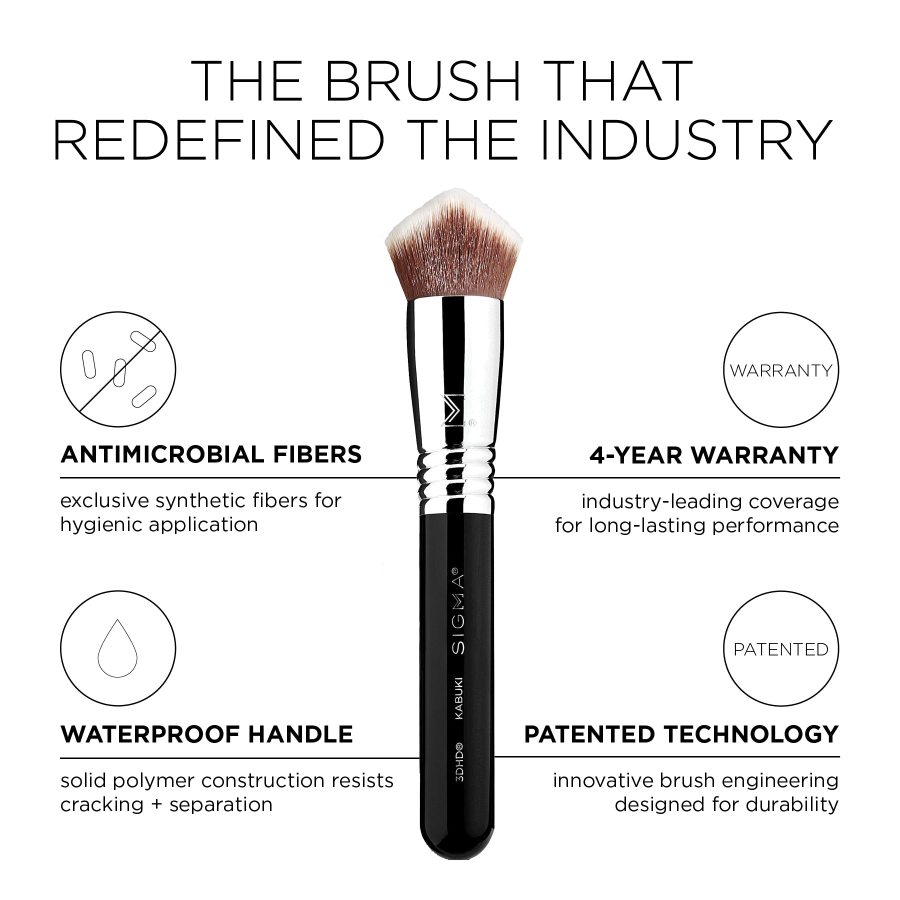 Sigma Face Brushes 3DHD® Kabuki Brush multi-usage