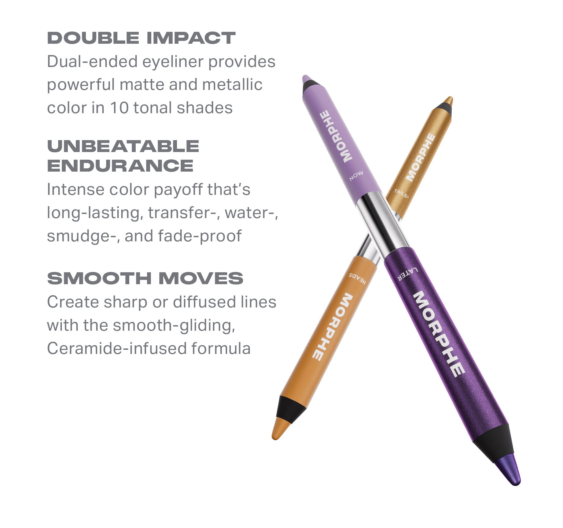 Morphe Eyeliner Bi-Liner Dual-Ended Gel Liners eye-liner Truth Or Dare noir charbon
