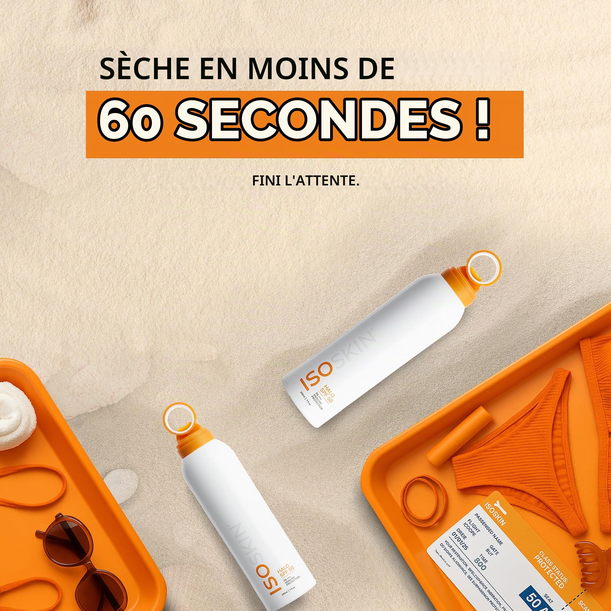 TYVEK ISOCLEAN Makeup Accessories IsoSkin Halo SPF 50 spray solaire visage résistant à l’eau