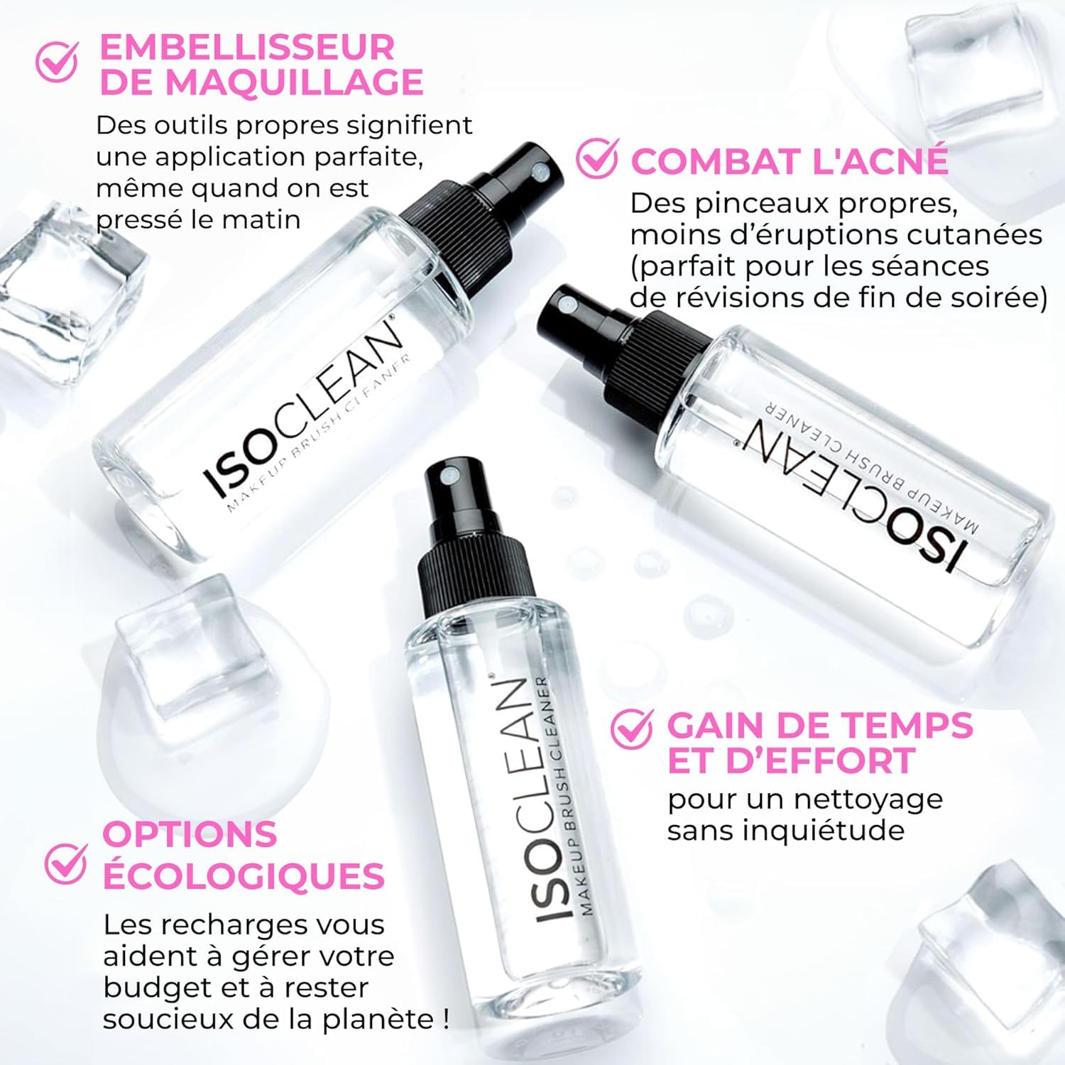 TYVEK ISOCLEAN Makeup Brush Cleaners nettoyant pinceaux avec spray