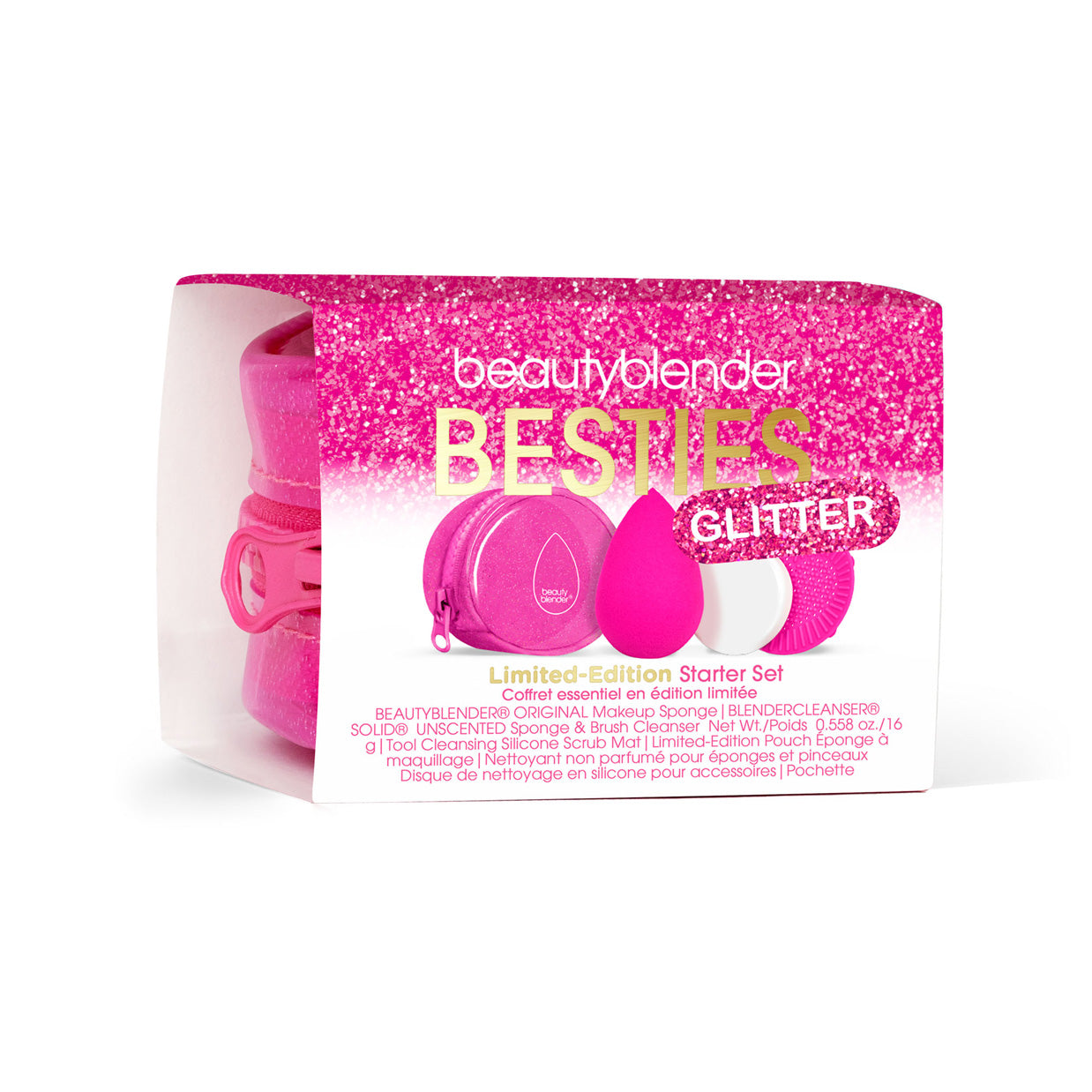 Beautyblender Blendercleanser Besties Glitter Blend & Cleanse 4-Piece Starter Set kit nettoyage