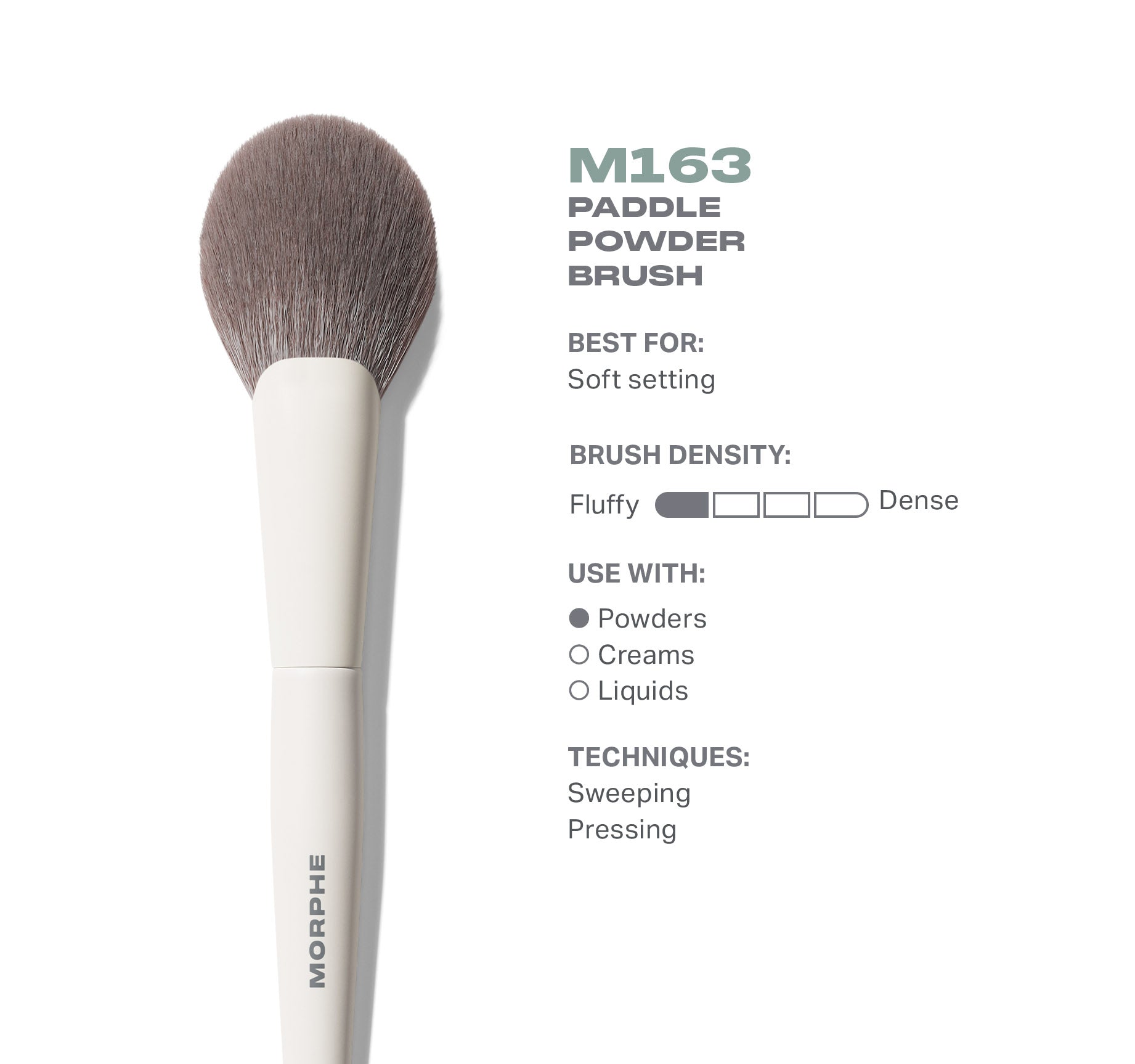 Morphe Face Brushes M163 Paddle Powder Brush pinceau poudre