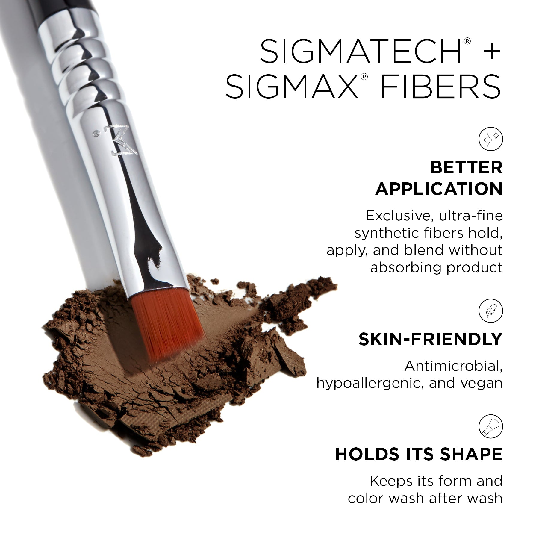 Sigma Eye Brushes E65 Small Angle Brush pinceau biseauté standard fibres synthétiques