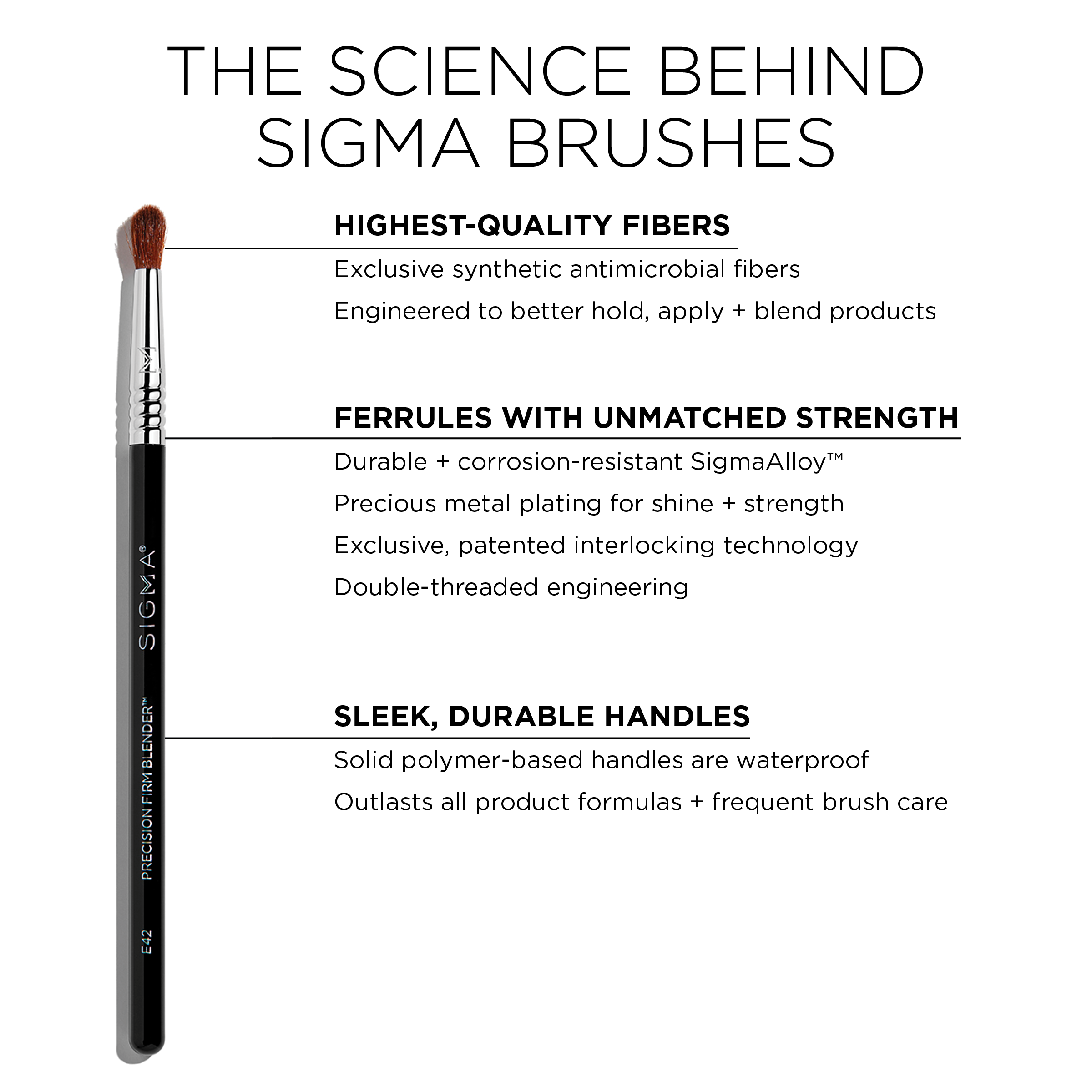 Sigma Eye Brushes E42 Precision Firm Blender™ Brush pinceau estompeur dense
