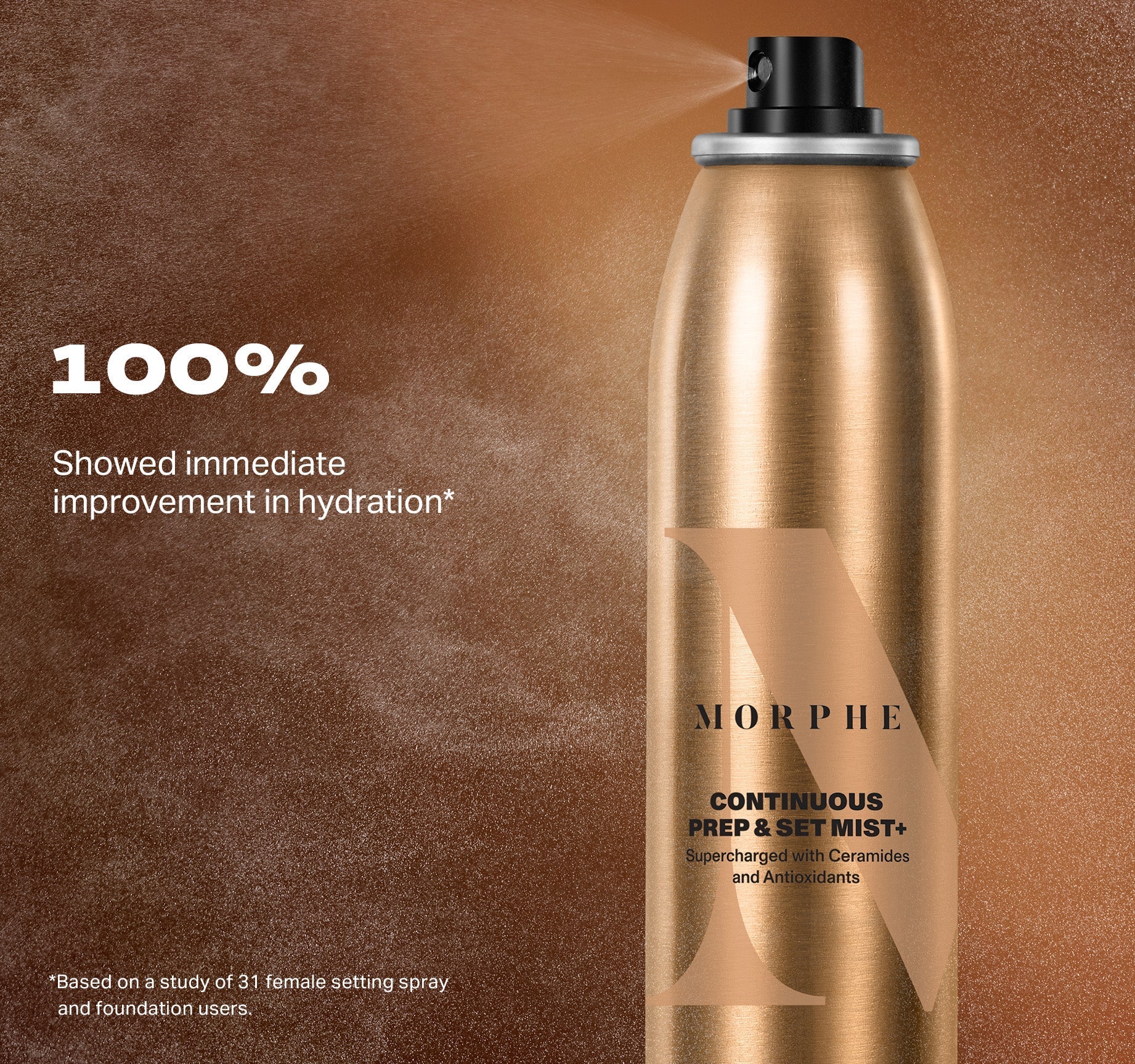 Morphe Prep & Set Continuous Prep & Set Mist+ brume fixatrice mini 1,3 oz