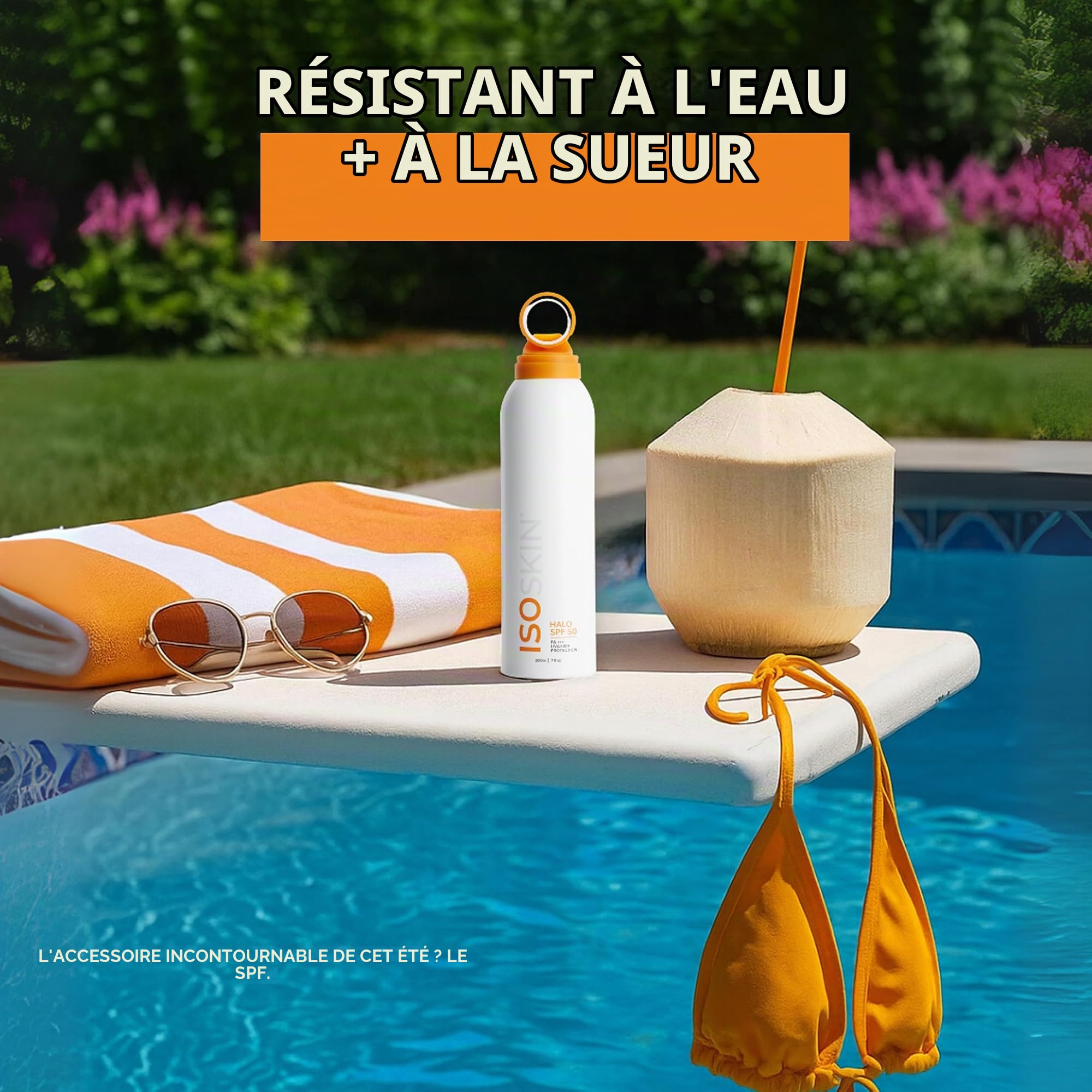 TYVEK ISOCLEAN Makeup Accessories IsoSkin Halo SPF 50 spray solaire visage résistant à l’eau