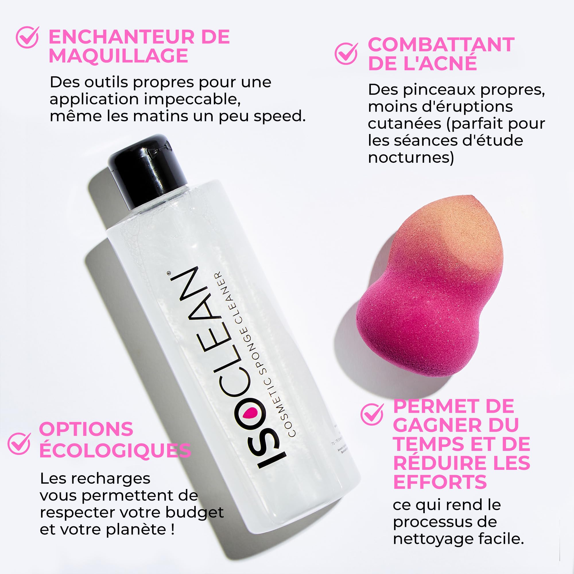 TYVEK ISOCLEAN Sponge Cleaners nettoyant éponge maquillage 110 ml
