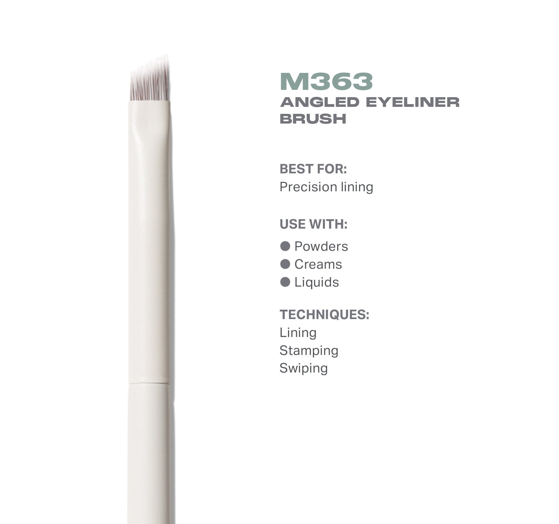 Morphe Eye Brushes M363 Angled Eyeliner Brush pinceau eyeliner biseauté