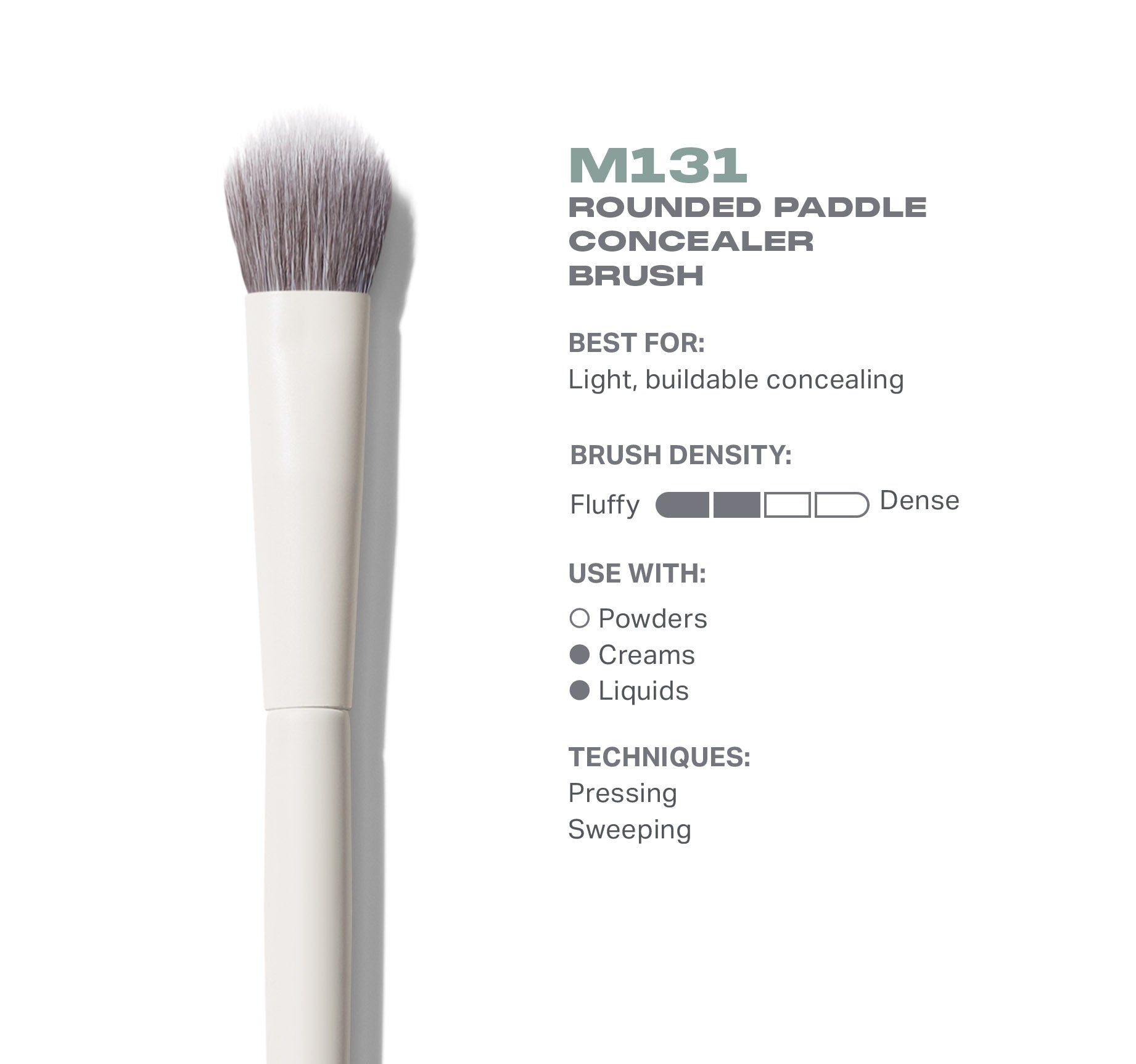 Morphe Face Brushes M131 Rounded Paddle Concealer Brush pinceau anticernes