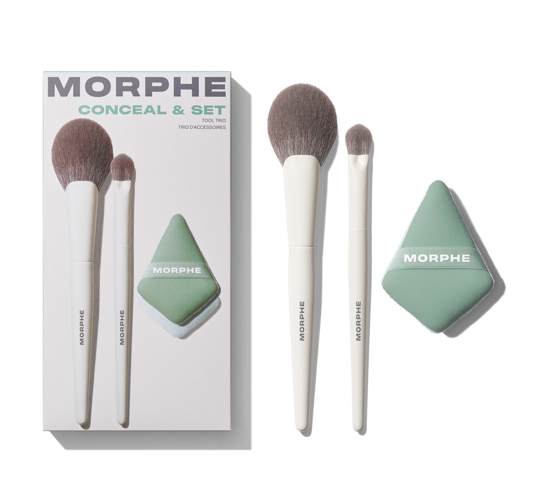 Morphe Brush Sets Conceal & Set Tool Trio trio pinceaux et houppette