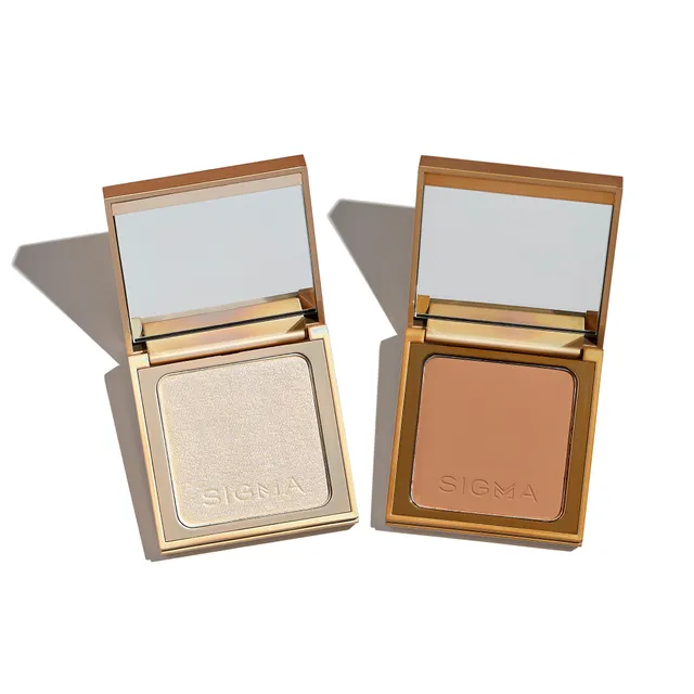 Sigma Face Makeup Bronze & Glow Cheek Duo Duo bronzer Light