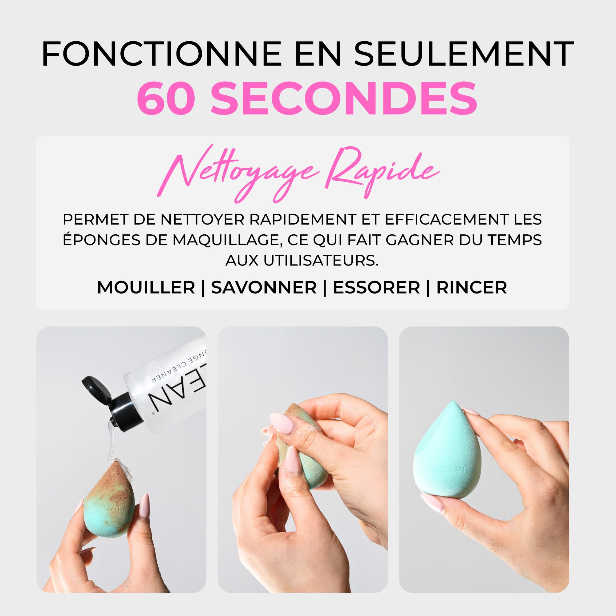 TYVEK ISOCLEAN Sponge Cleaners nettoyant éponge maquillage 110 ml