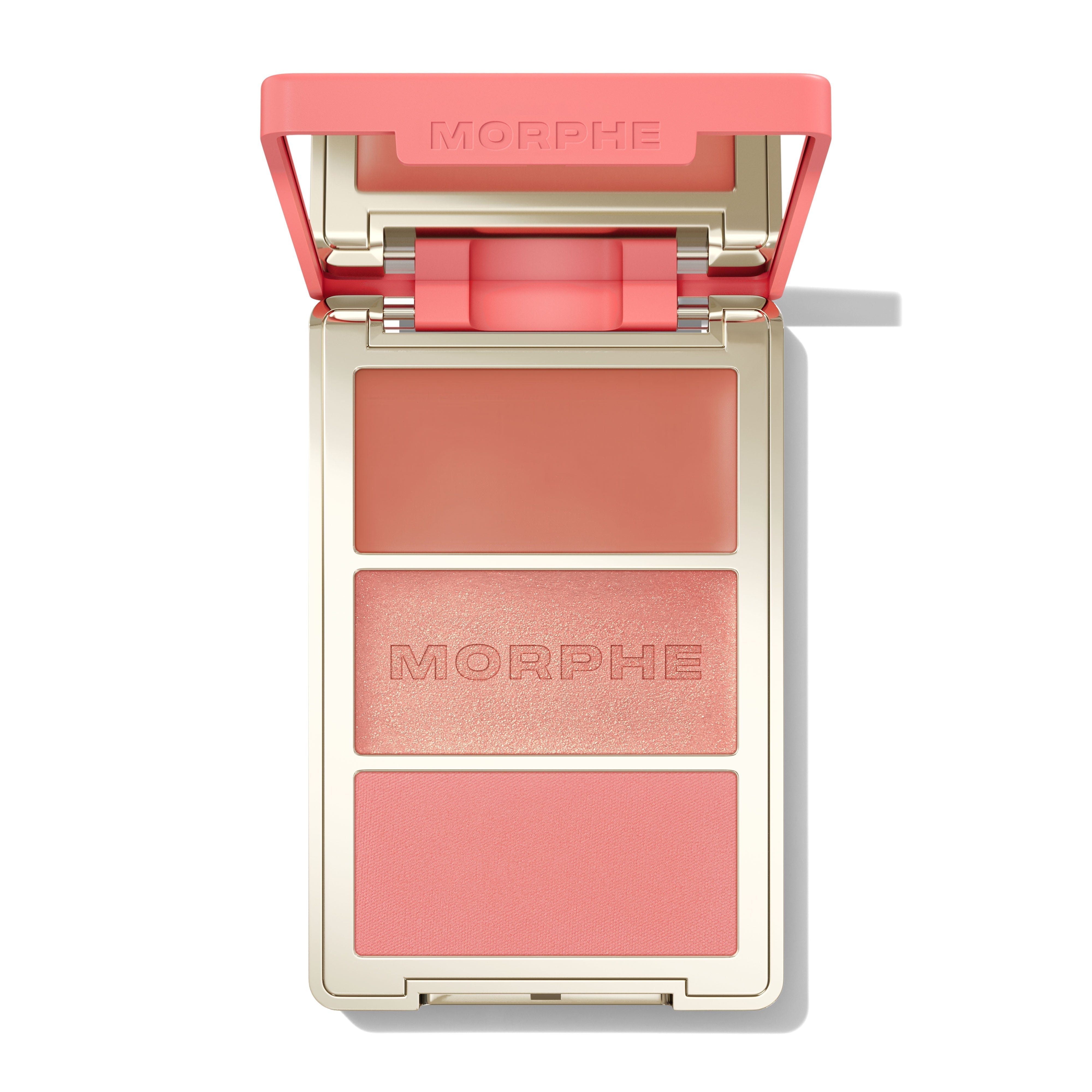 Morphe Bundles Cheek Thrills Trios + Dual-Ended Blush Brush trio blush Poolside Spritz