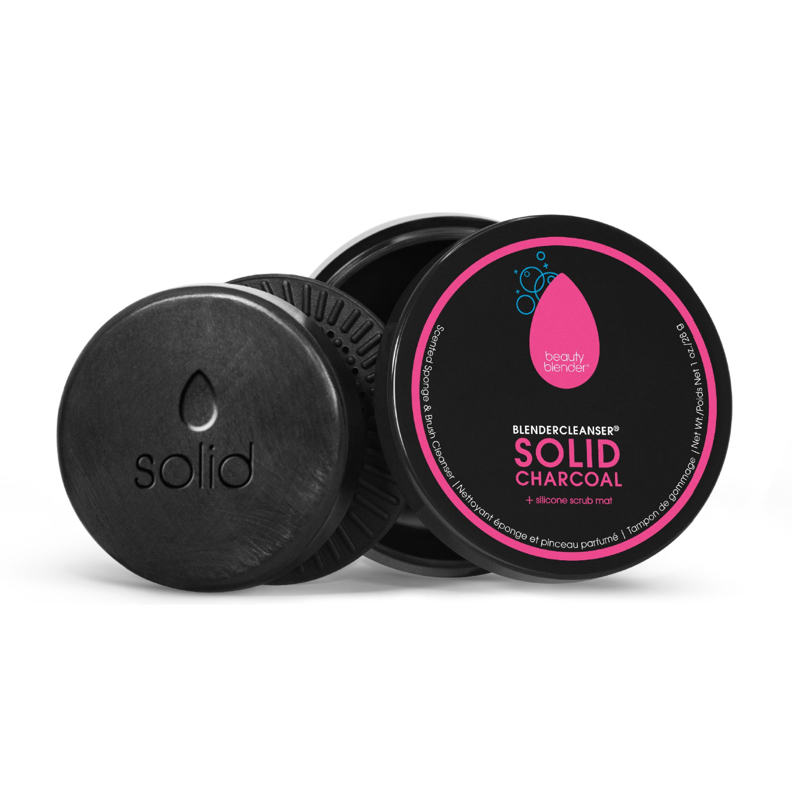 Beautyblender Blendercleanser Solid Charcoal .558oz nettoyant solide parfumé