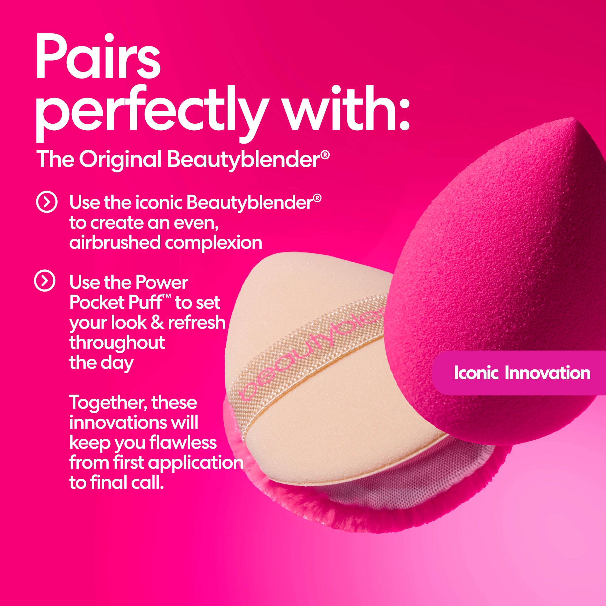Beautyblender Bounce Power Pocket Puff houppette poudre lavable