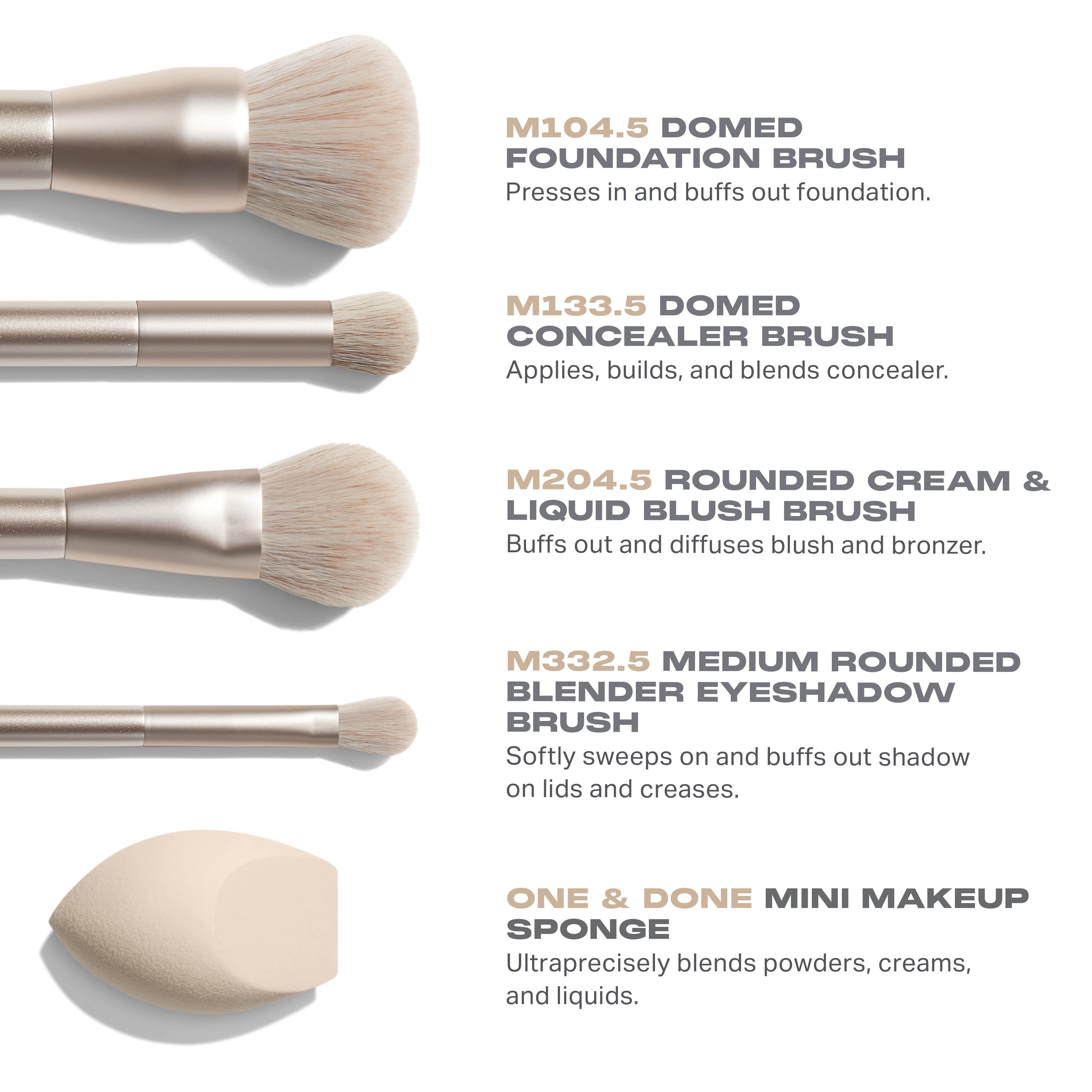 Morphe Brush Sets Riches Come True 5-Piece Brush & Tool Set kit 5 pièces voyage