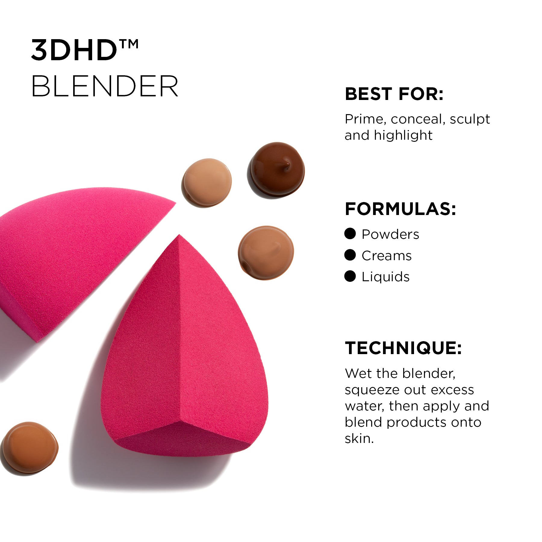 Sigma Face Brushes 3DHD Blender éponge maquillage sans latex