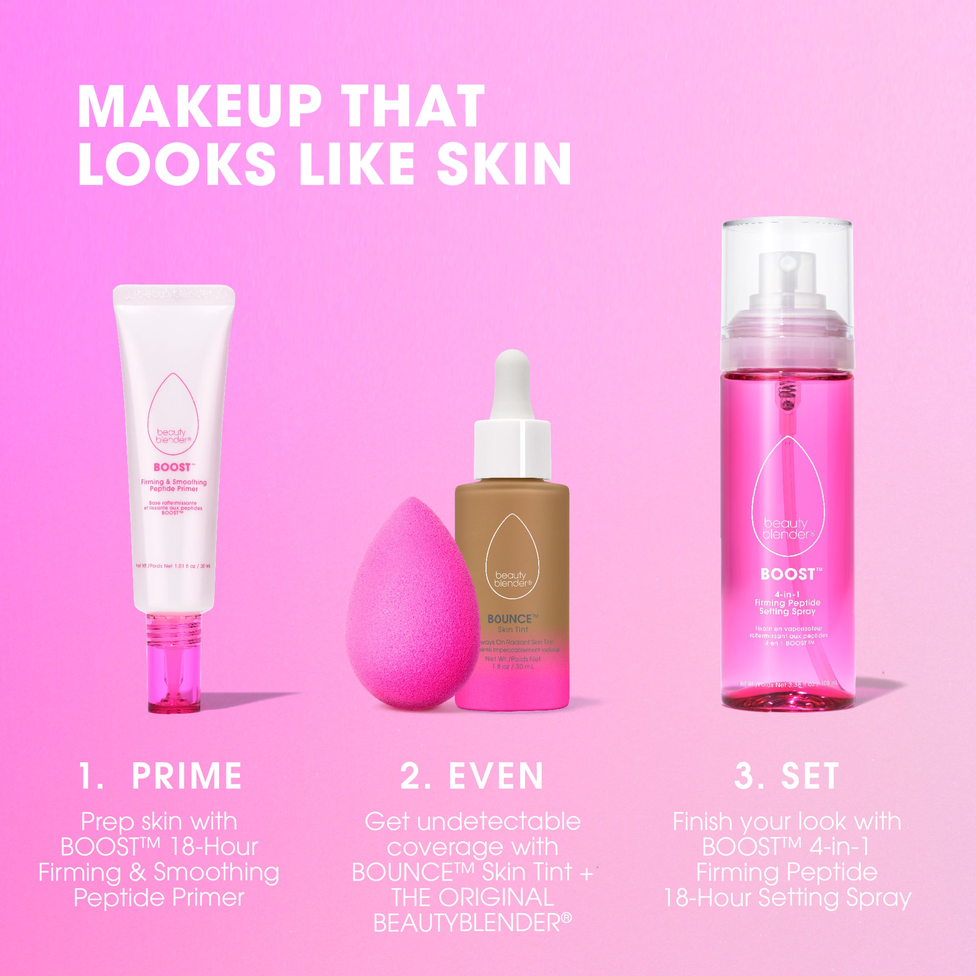 Beautyblender Boost primer peptides et céramides tenue 18 h