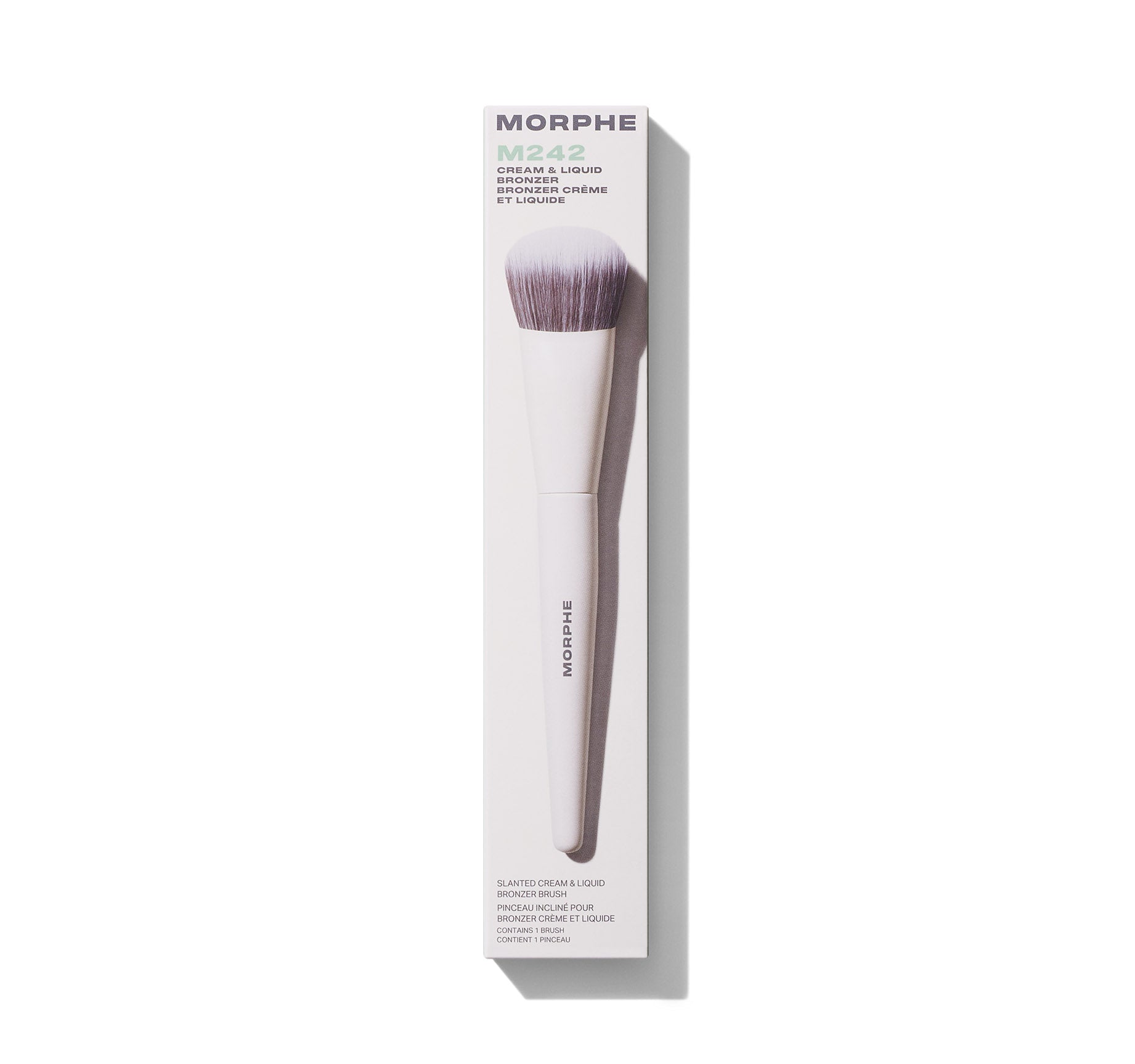 Morphe Face Brushes M242 Slanted Cream & Liquid Bronzer Brush pinceau bronzer