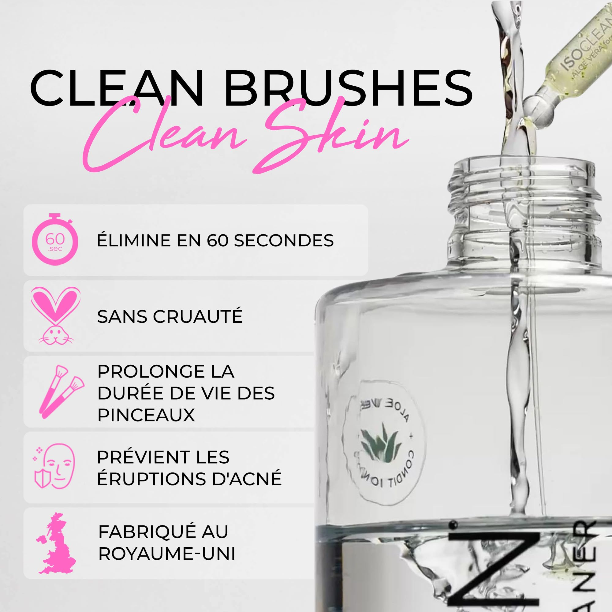 TYVEK ISOCLEAN Makeup Brush Cleaners nettoyant pinceaux 165 ml