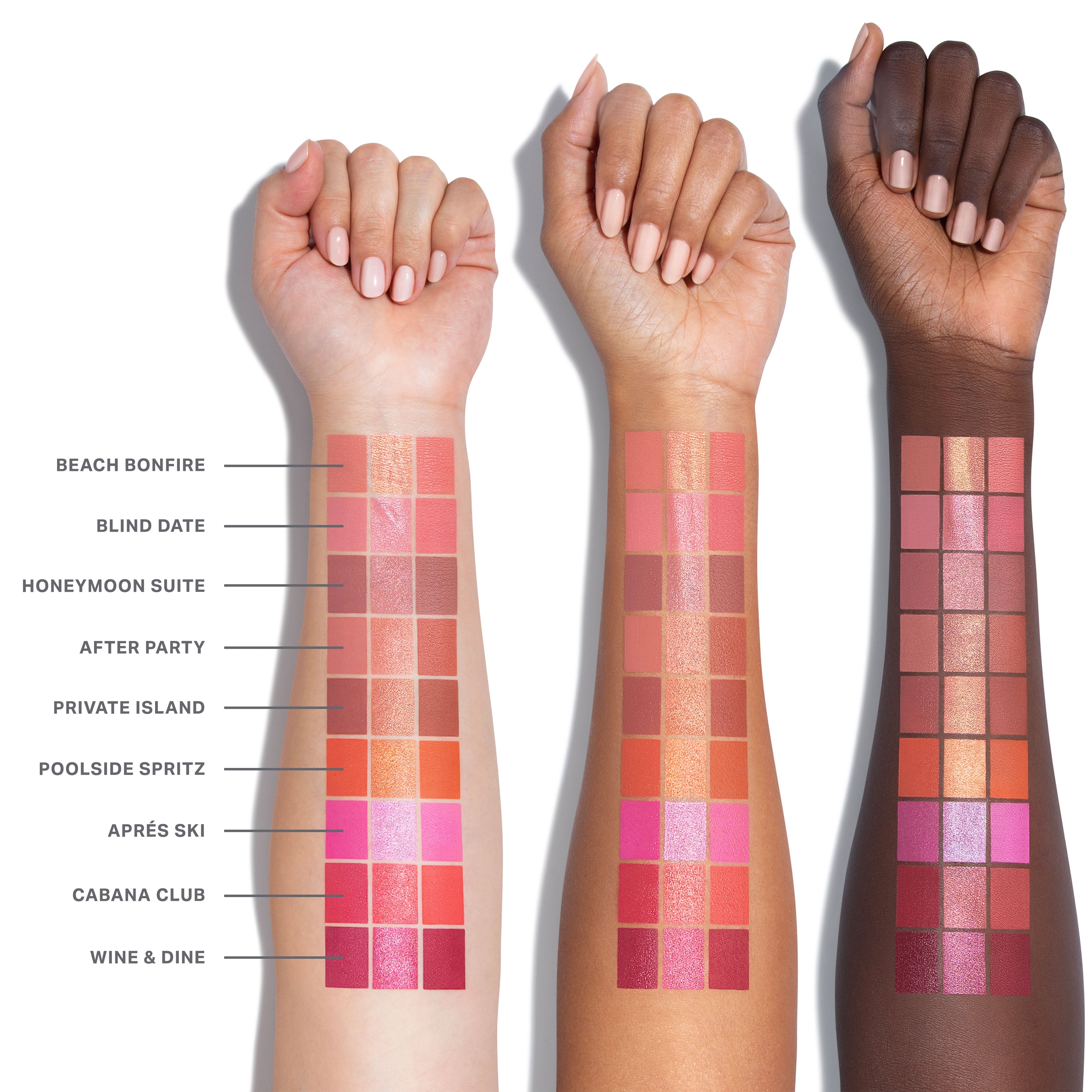 Morphe Cheek Cheek Thrills Multi-Finish Face Trio 10-Piece Collection blush 10 teintes