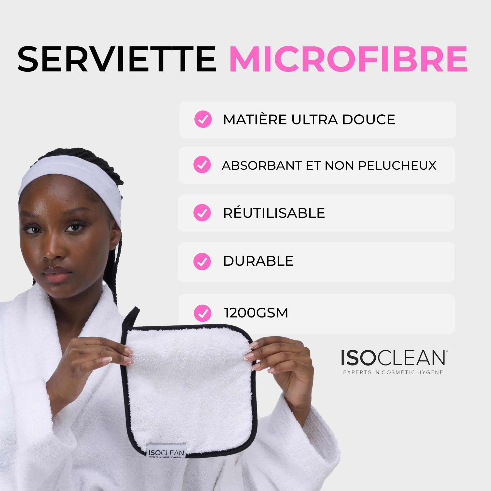 TYVEK ISOCLEAN Makeup Accessories chiffon pinceaux 20 × 20 cm blanc microfibre