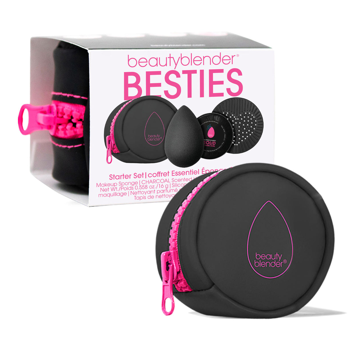 Beautyblender Blendercleanser Besties Charcoal Blend & Cleanse 4-Piece Starter Set kit nettoyage