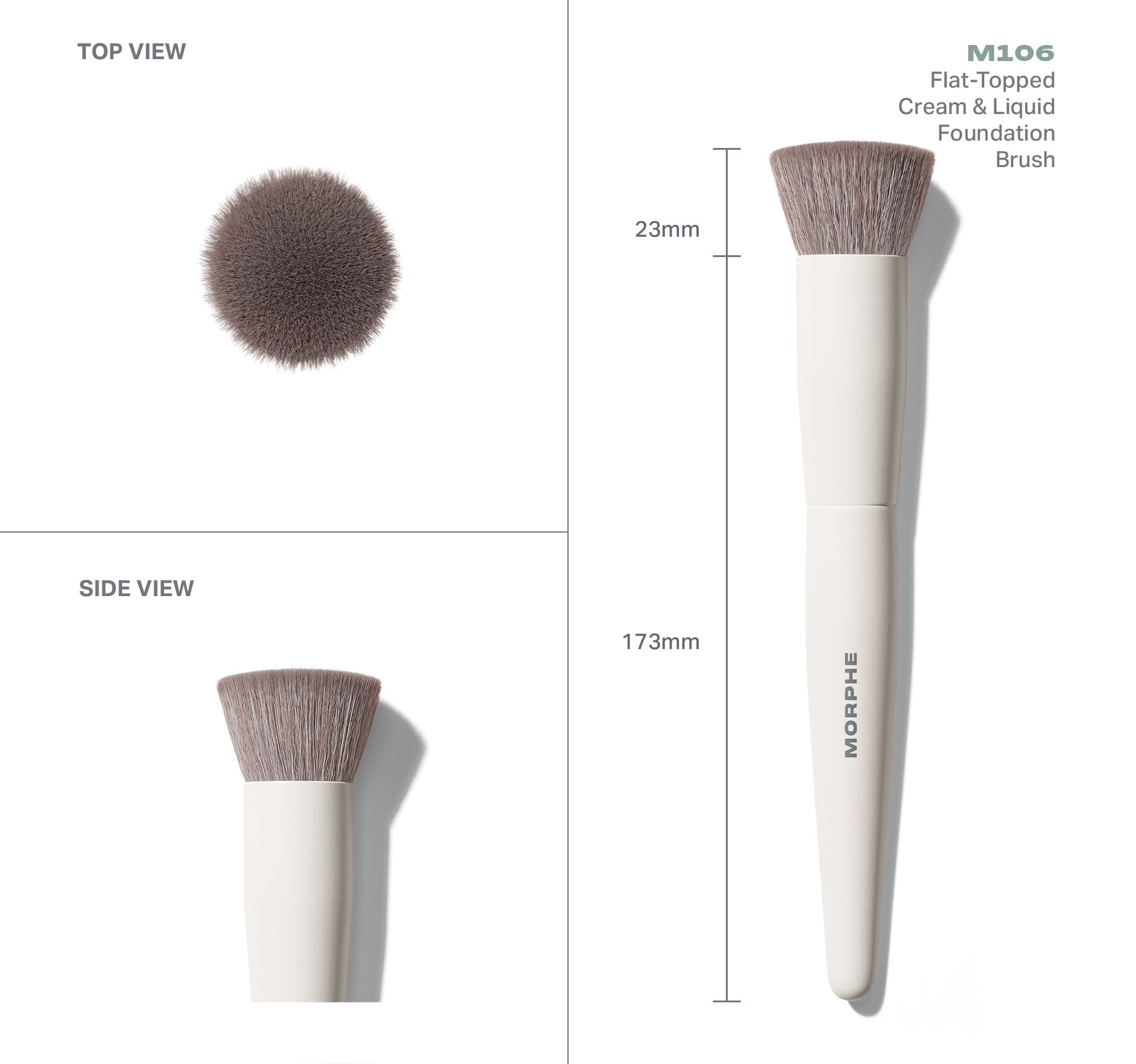 Morphe Face Brushes M106 Flat-Topped Foundation Brush pinceau fond de teint