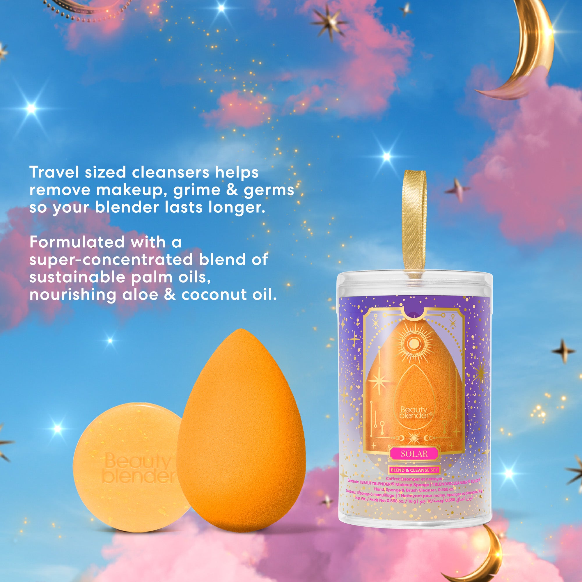 Beautyblender Blendercleanser Solar 2-Piece Blend & Cleanse Set éponge et nettoyant