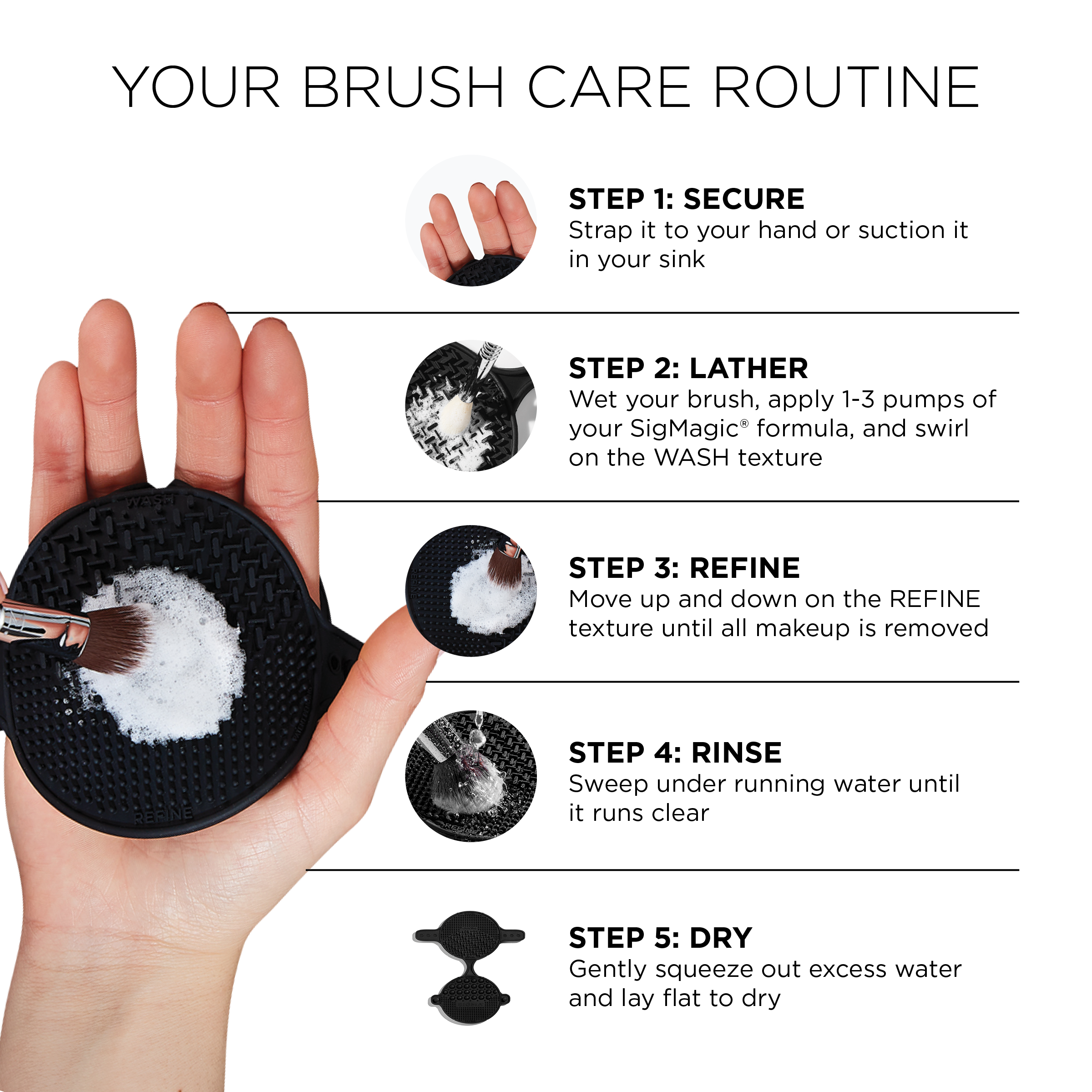 Sigma Brush Care Sigma Palmat outil nettoyage pinceaux silicone