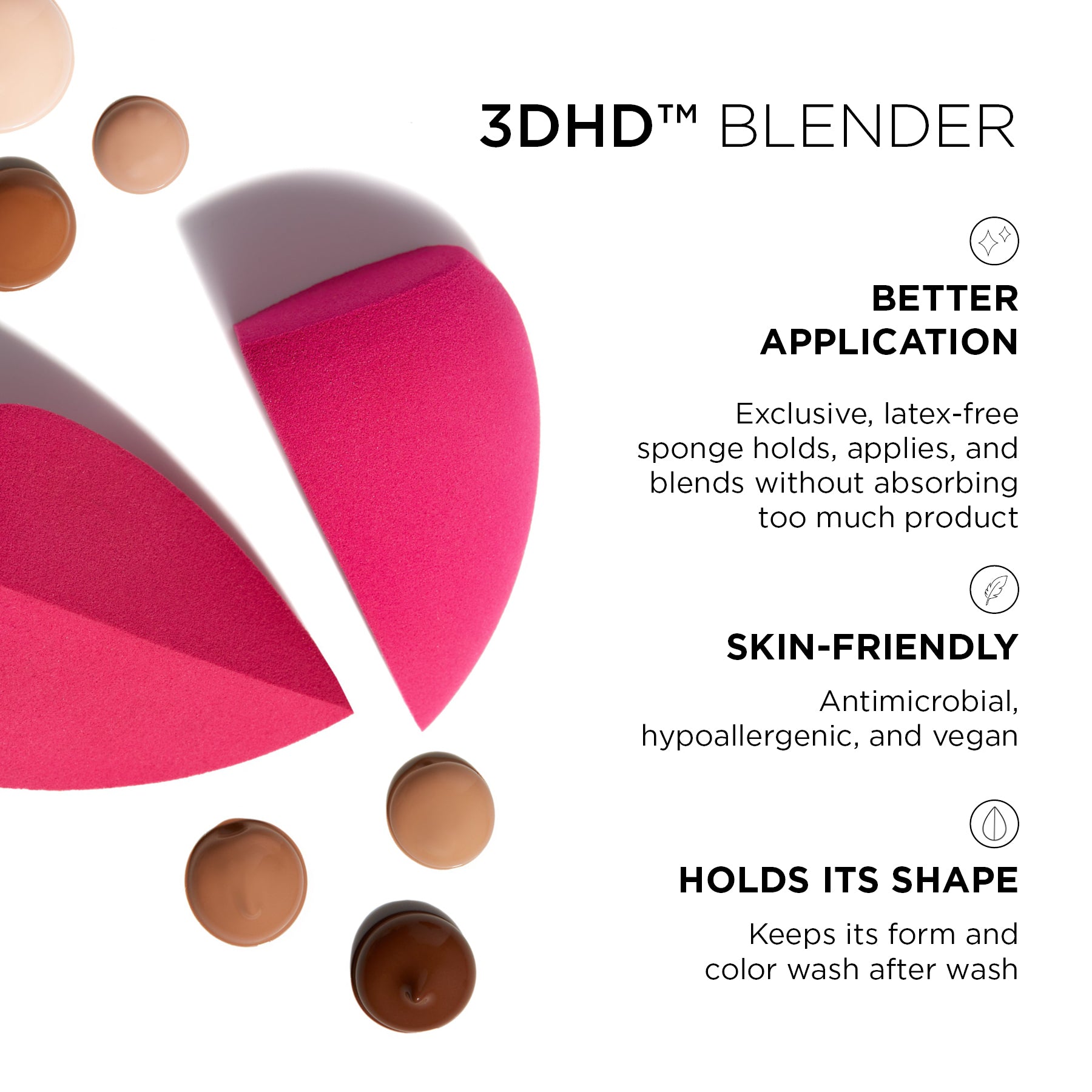 Sigma Face Brushes 3DHD Blender éponge maquillage sans latex