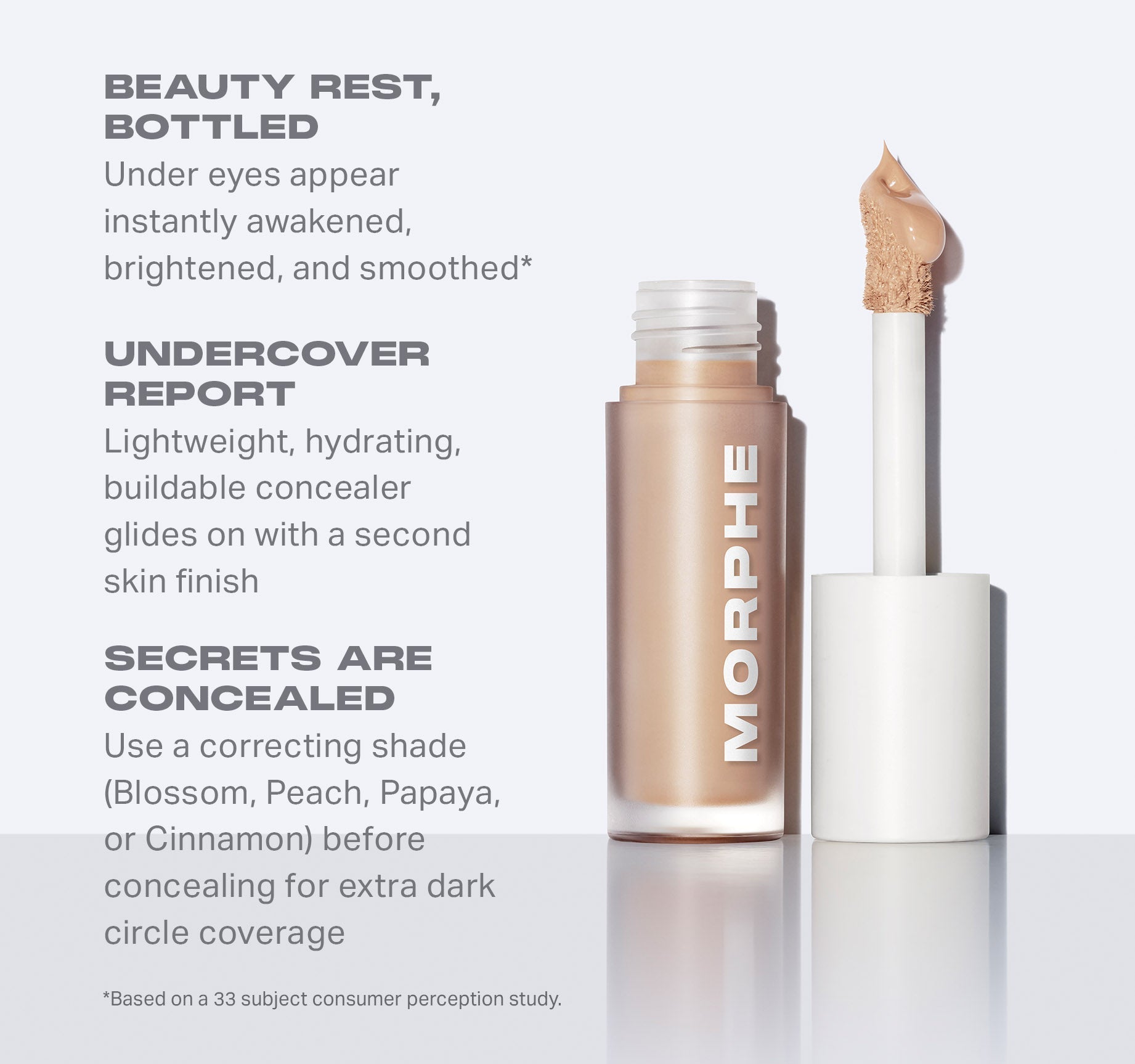 Morphe Complexion Wakeup Artist Under Eye Correcting Concealer anti-cernes Cream 1W, sérum