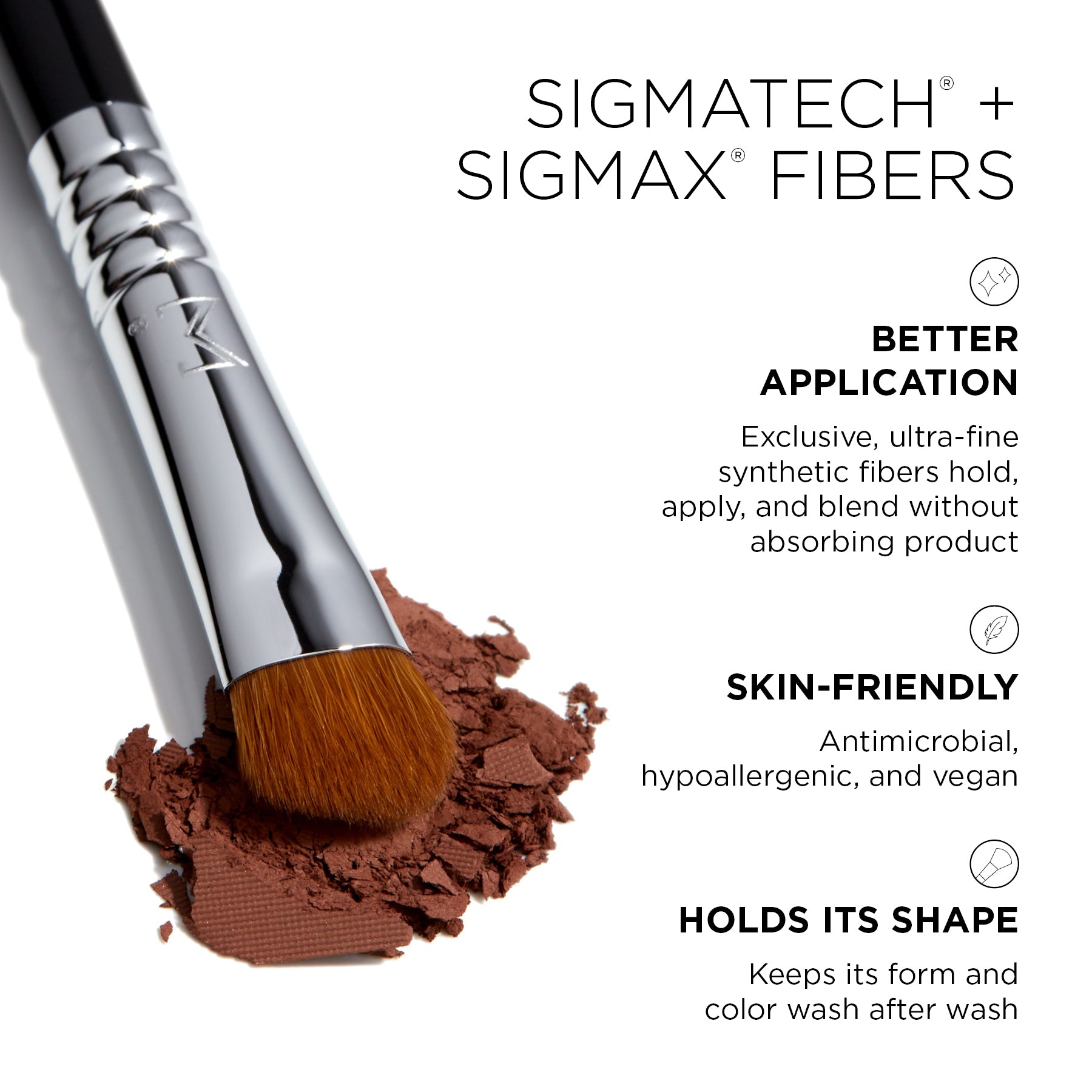 Sigma Eye Brushes E55 Eye Shading Brush pinceau paupières synthétique