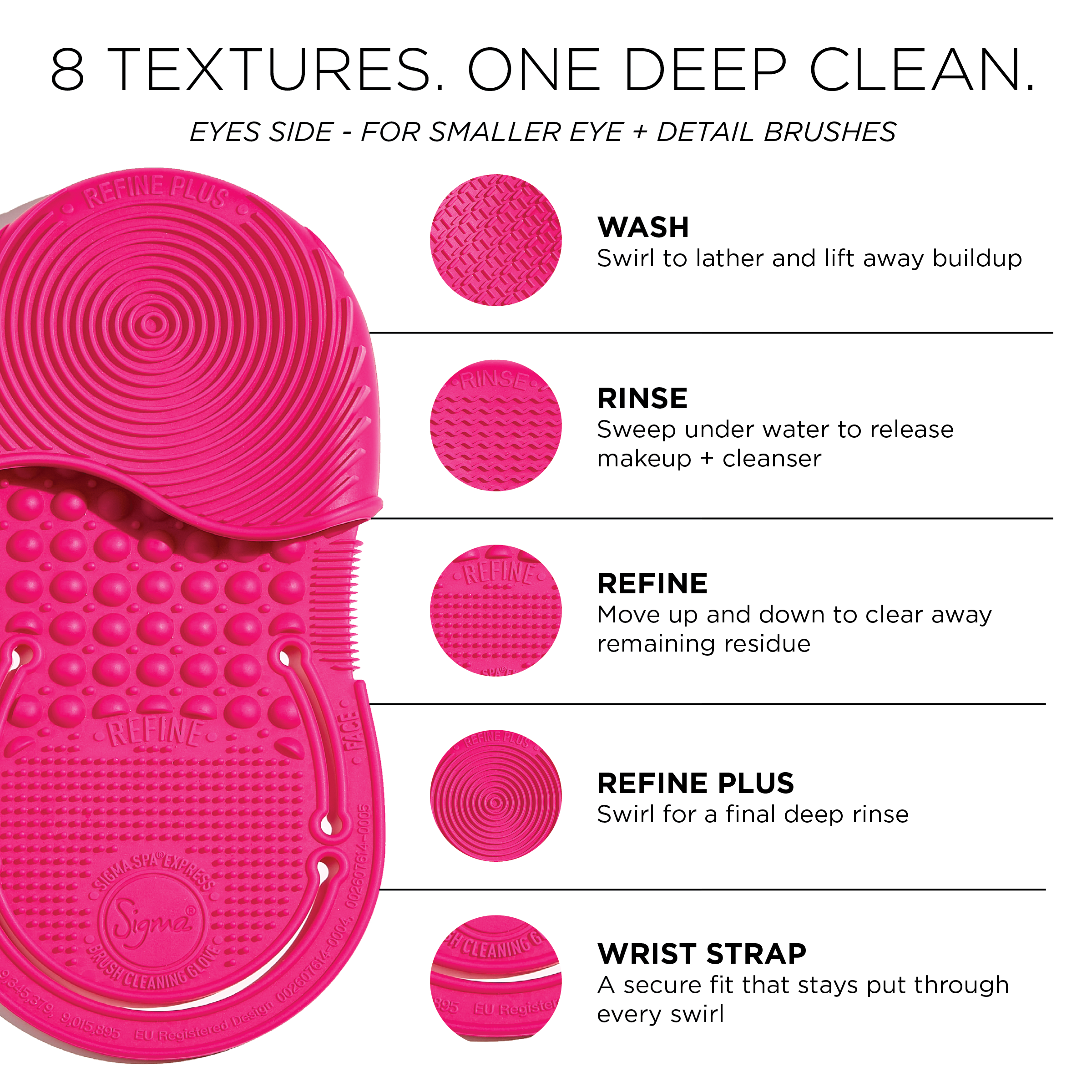 Sigma Brush Care Sigma Spa® Express Brush Cleaning Glove gant silicone pinceaux