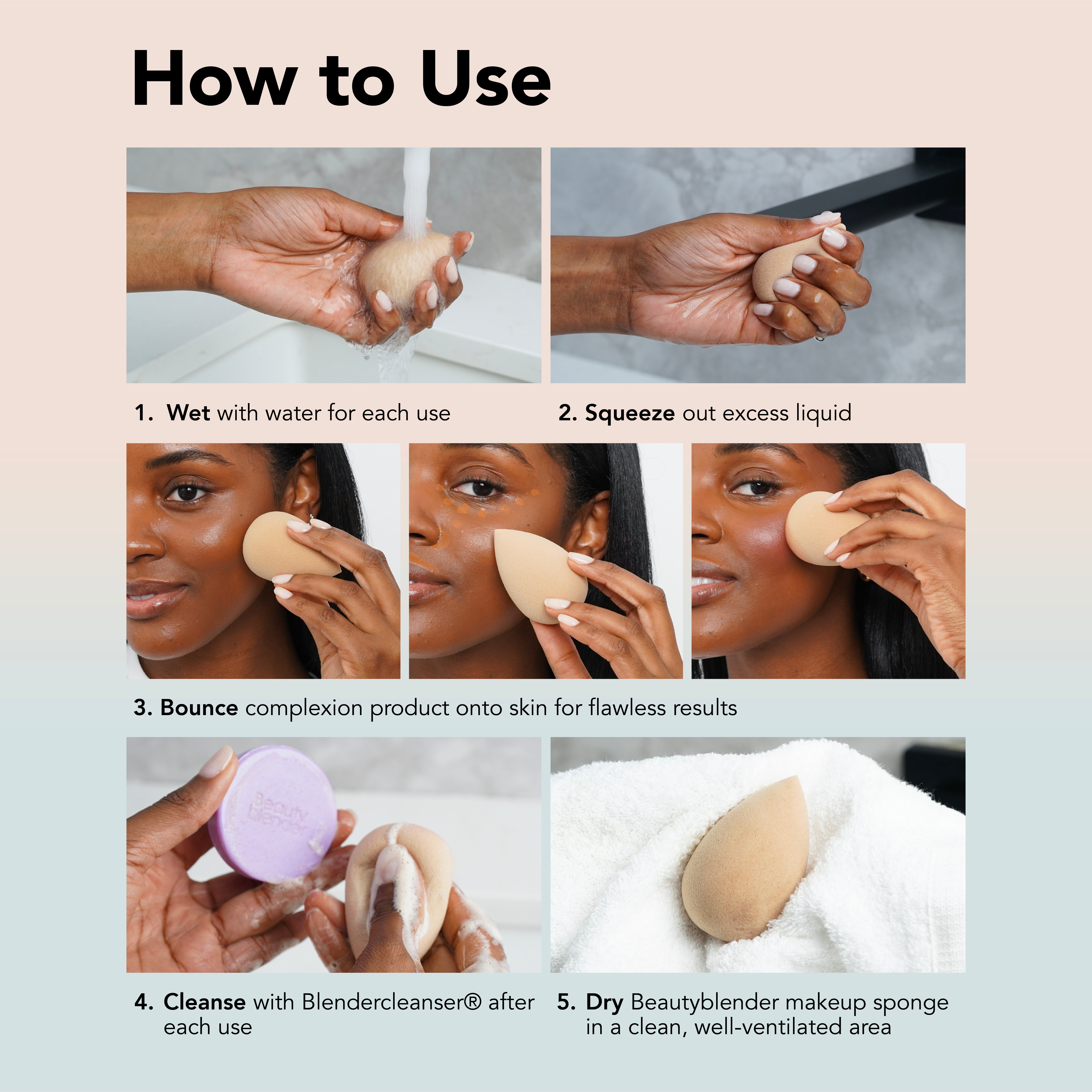 Beautyblender Nude éponge à maquillage réutilisable
