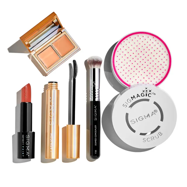 Sigma Makeup Sets Sigma Signature Set coffret maquillage teinte Light to Medium et Peach Tea, 5 pièces
