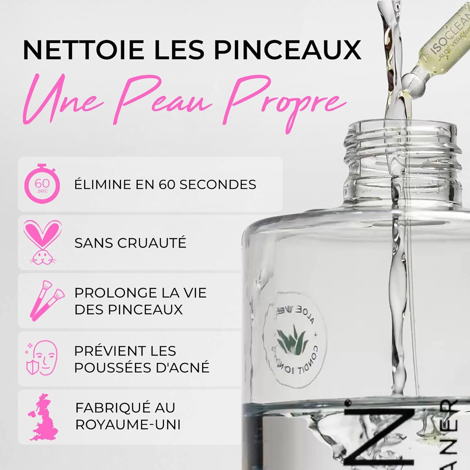 TYVEK ISOCLEAN Makeup Brush Cleaners nettoyant pinceaux avec spray