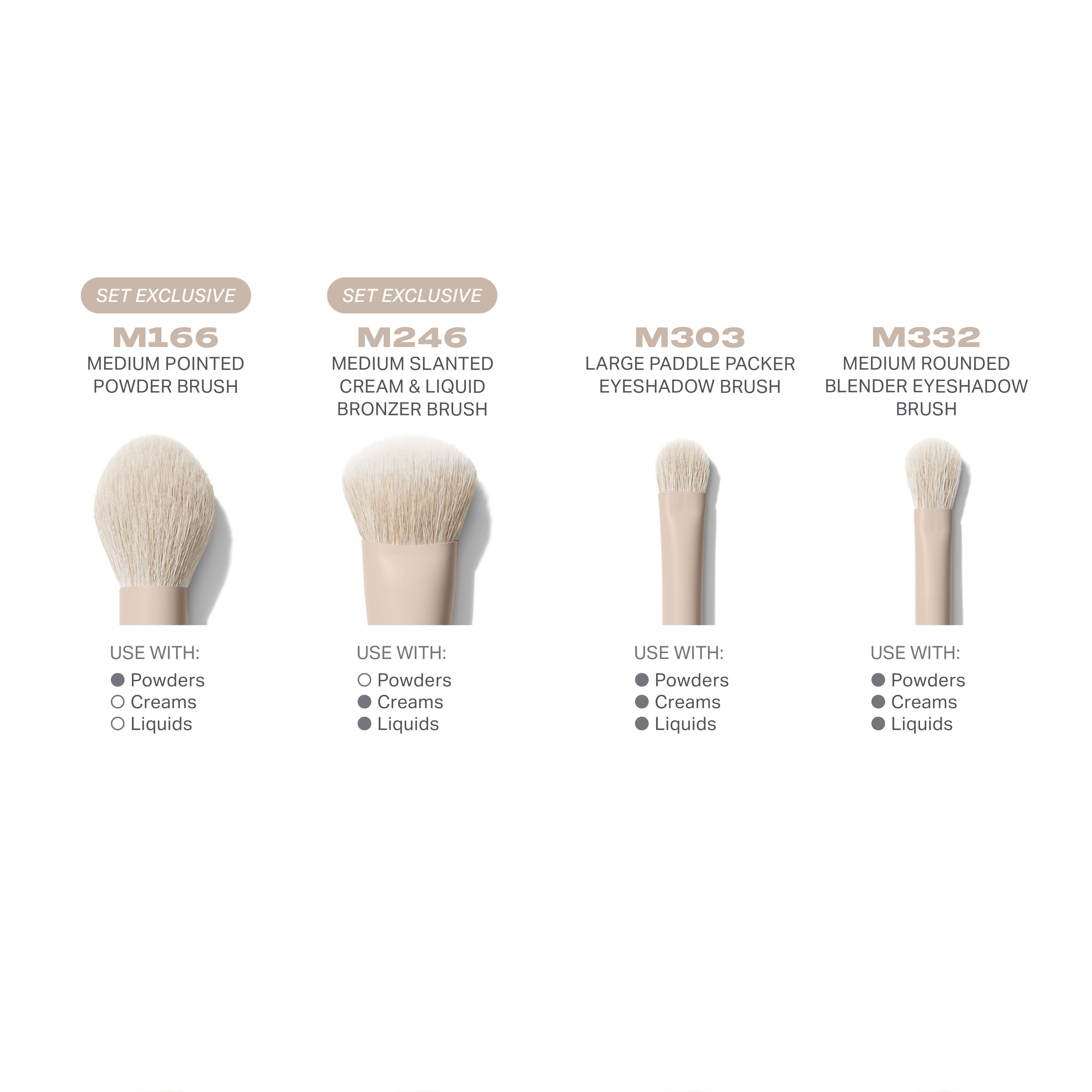 Morphe Brush Sets Oat Latte 5-Piece Face & Eye Brush Set kit 5 pièces