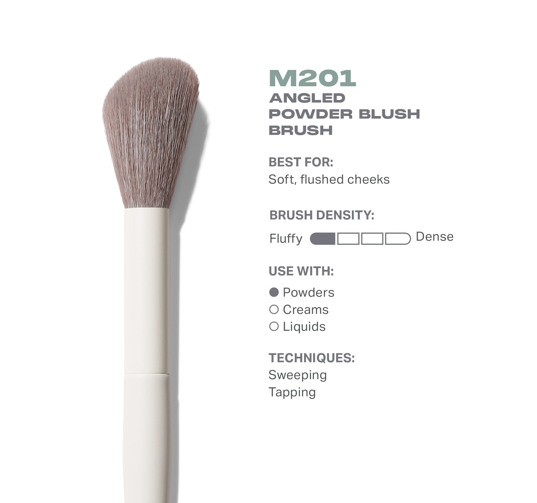 Morphe Face Brushes M201 Angled Powder Blush Brush pinceau blush poudre