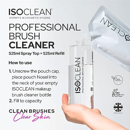 TYVEK ISOCLEAN Refills Spray Top Bundle nettoyant pour pinceaux 2 × 525 ml, séchage rapide