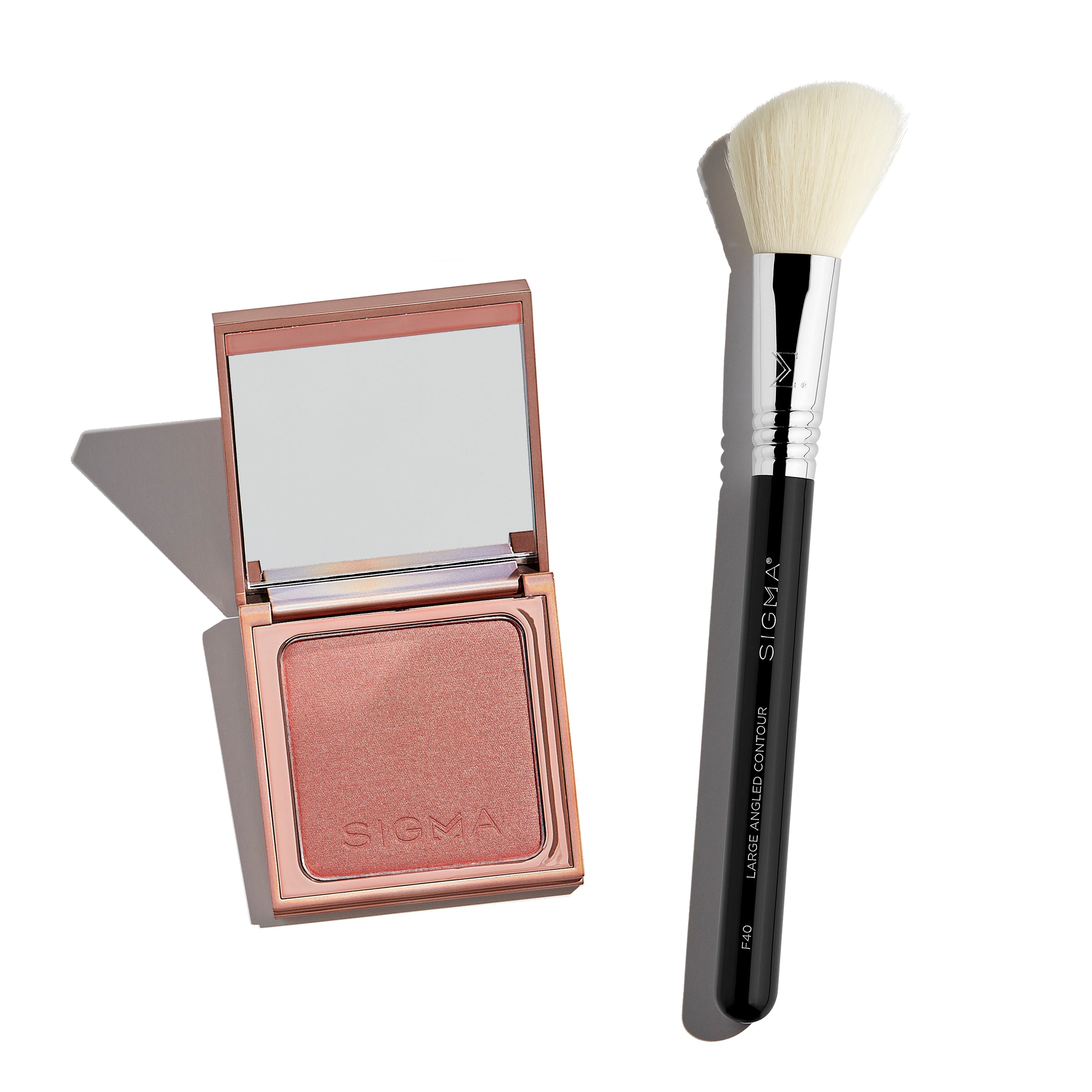 Sigma Face Makeup Valentine Powder Blush Duo duo blush Sunset Kiss + F40 poudre