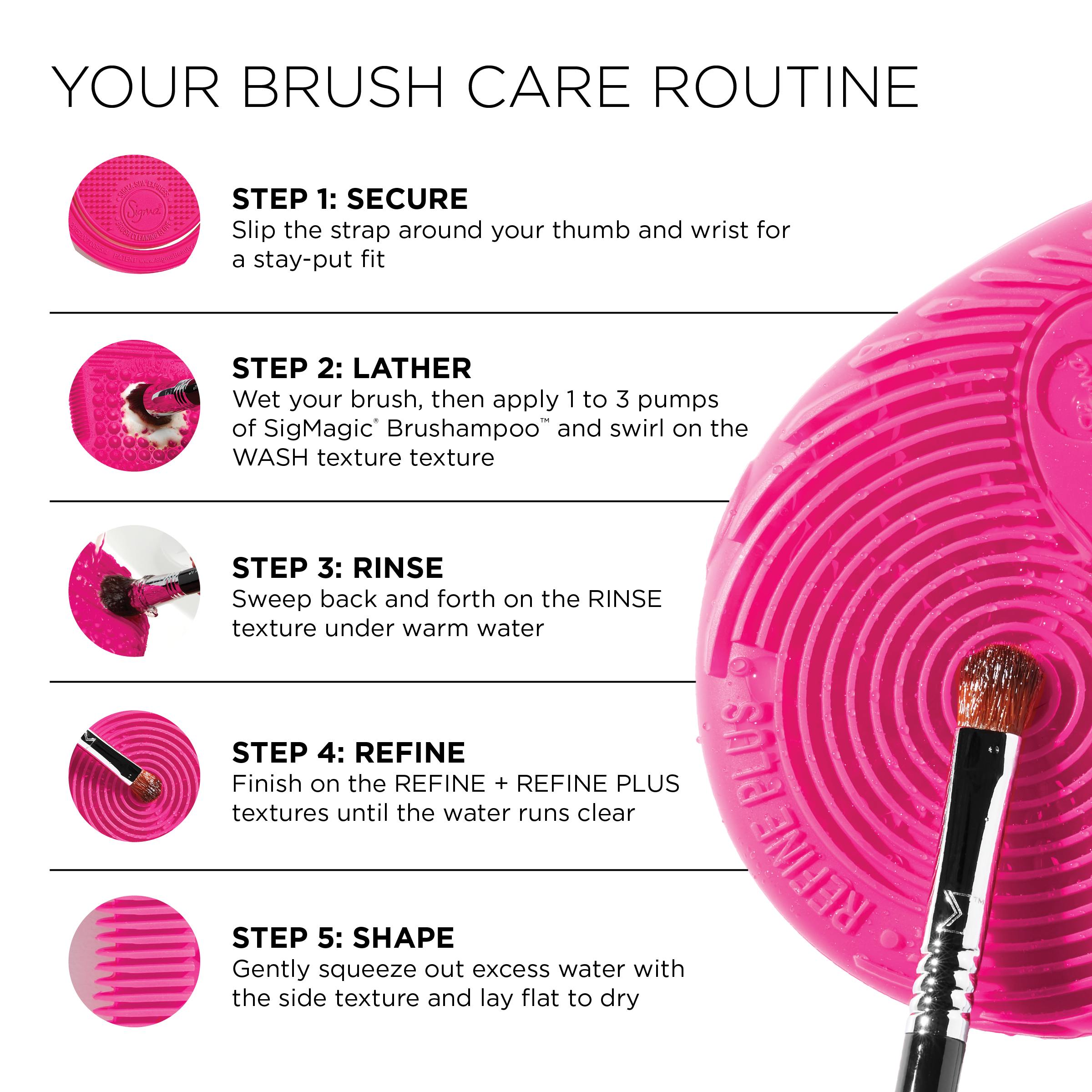 Sigma Brush Care Sigma Spa® Express Brush Cleaning Glove gant silicone pinceaux