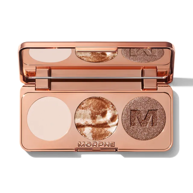 Morphe Eyeshadow & Palettes Dazzling Metallics Eyeshadow Trio fards Champagne On Tap, Pinky Ring, Platinum Bombshell métallisés
