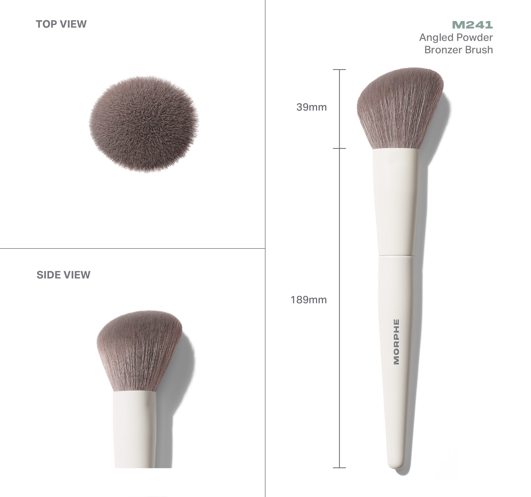 Morphe Face Brushes M241 Angled Powder Bronzer Brush pinceau bronzer poudre