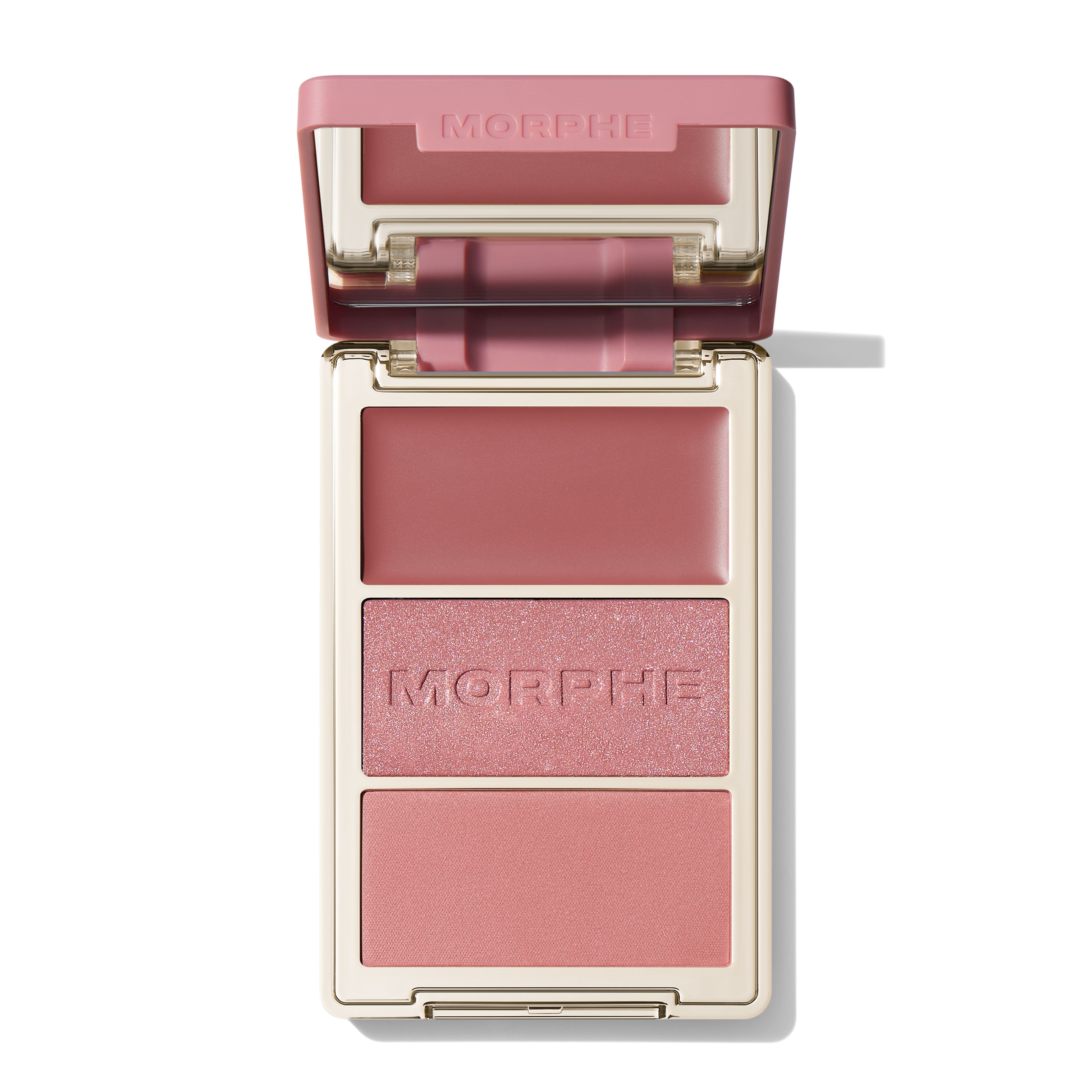 Morphe Bundles Cheek Thrills Trios + Dual-Ended Blush Brush trio blush Poolside Spritz